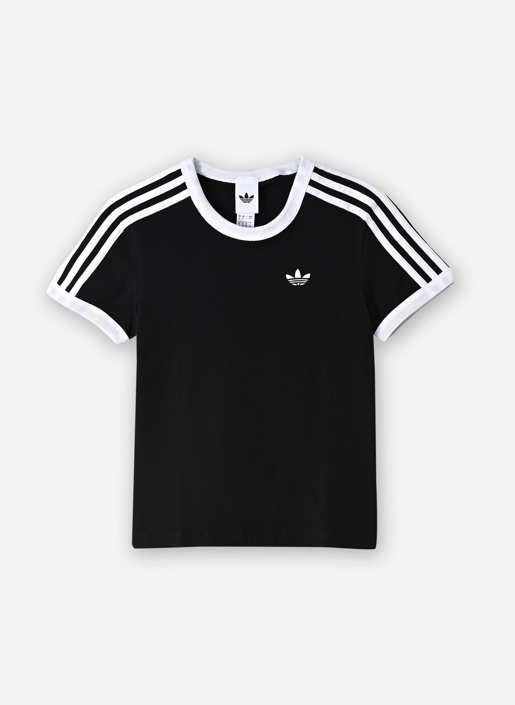 T-shirts 3S TEE SLIM dames zwart adidas originals T-shirts 3S TEE SLIM dames zwart BLACK