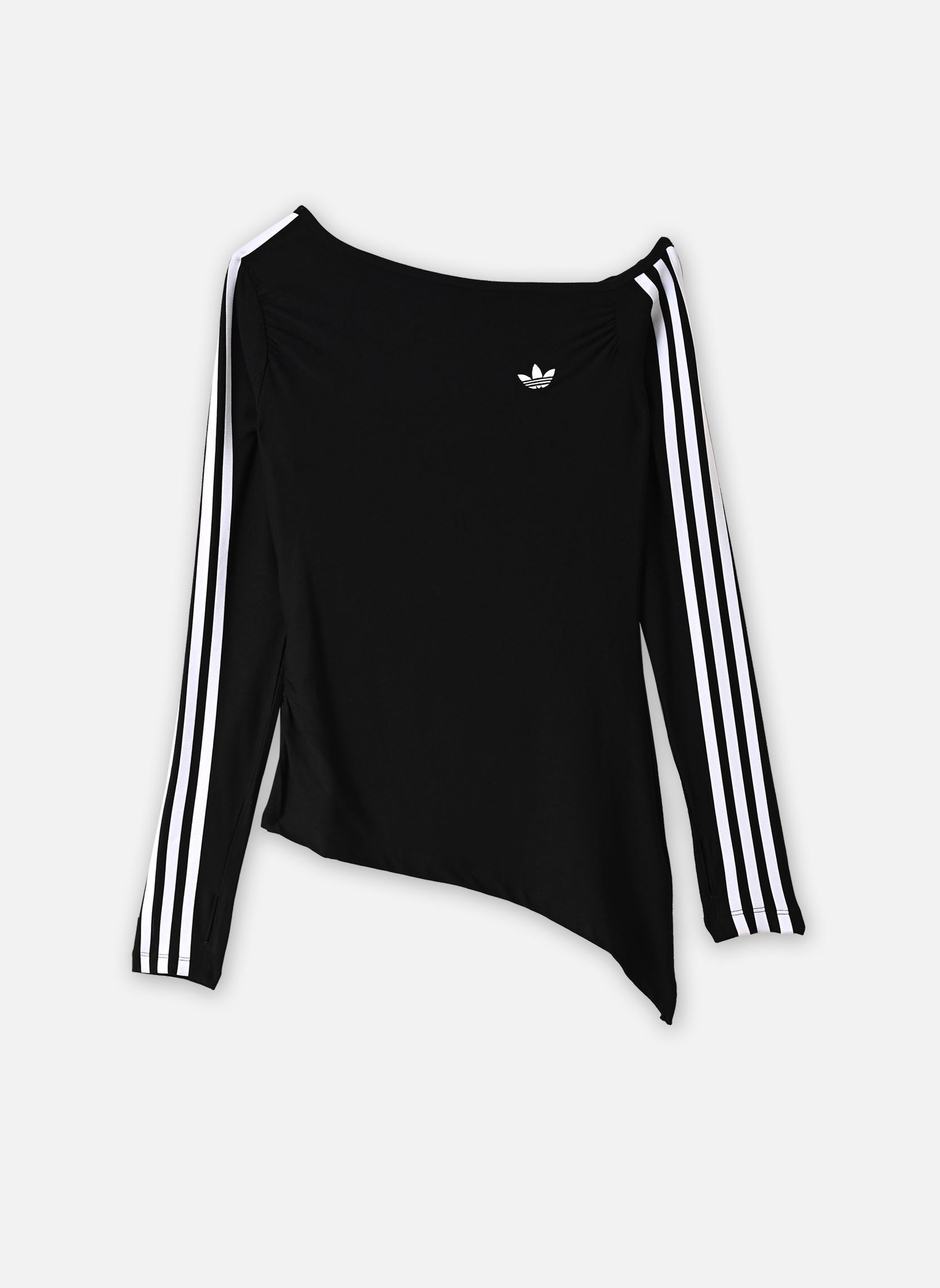 Tee-shirts ASYMETRIC TOP femme noir adidas originals Tee-shirts ASYMETRIC TOP femme noir BLACK