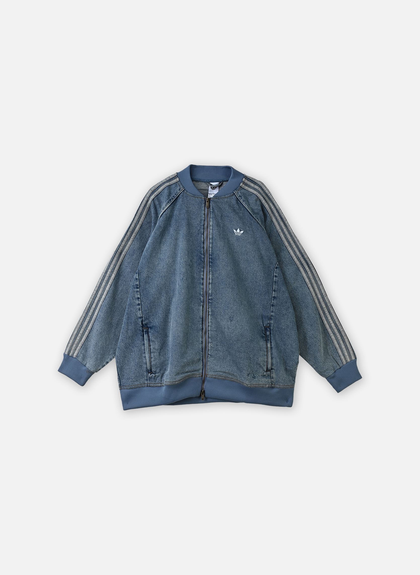 Vestes en jean SST OS TT DENIM femme bleu adidas originals Vestes en jean SST OS TT DENIM femme bleu WORN BLUE DENIM