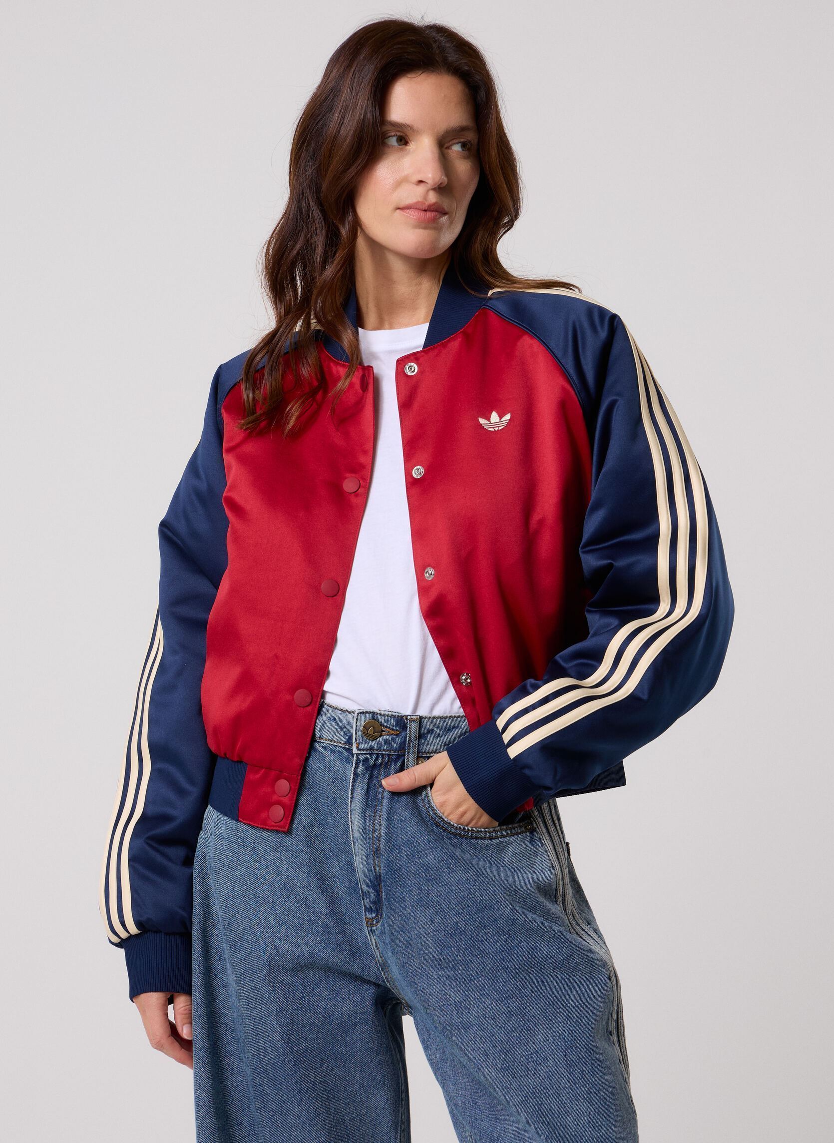 Bomber adidas Satin SST Bomber Jacket Team Victory / Night / Warm Vanilla - vue 2