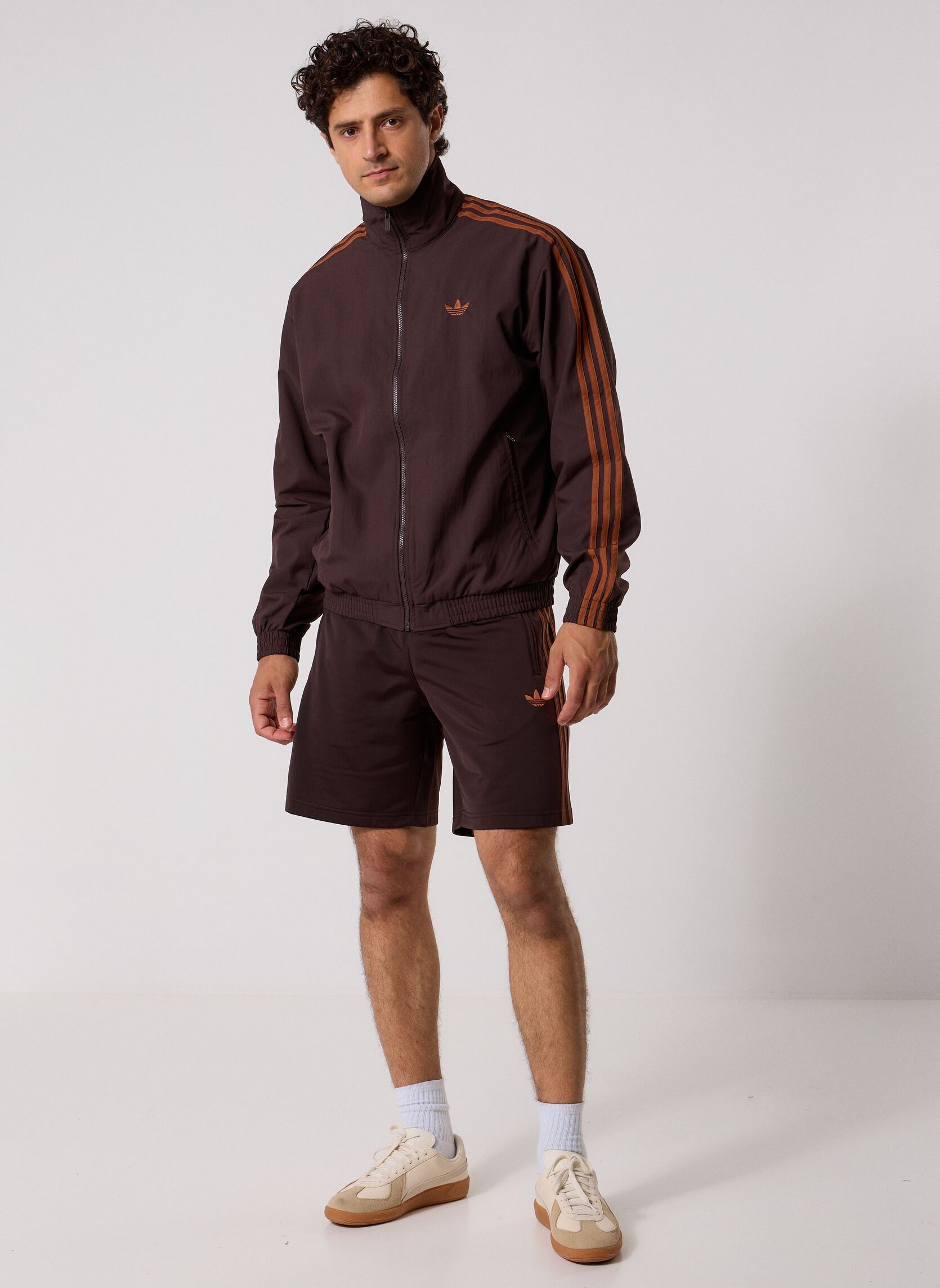 Trainingsvest FIREBIRD WVN TT heren bruin adidas originals Trainingsvest FIREBIRD WVN TT heren bruin Aurora Coffee