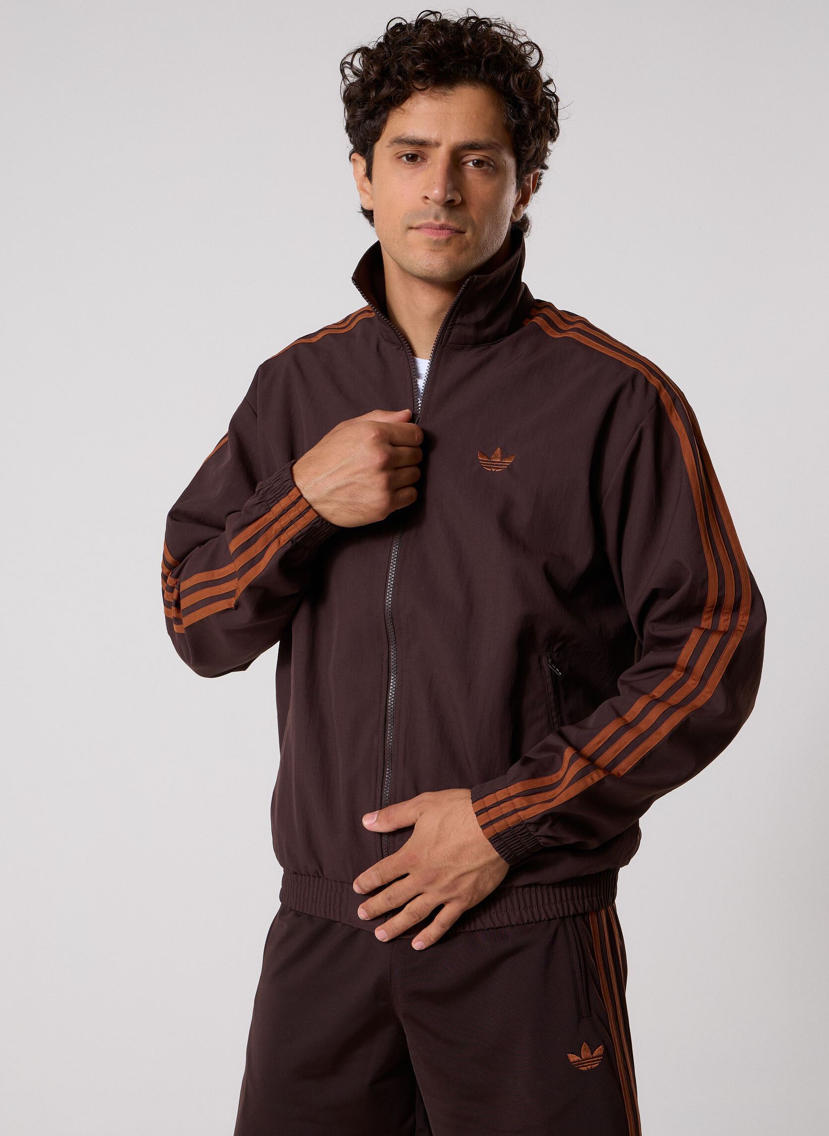 Trainingsvest FIREBIRD WVN TT heren bruin adidas originals Trainingsvest FIREBIRD WVN TT heren bruin Aurora Coffee