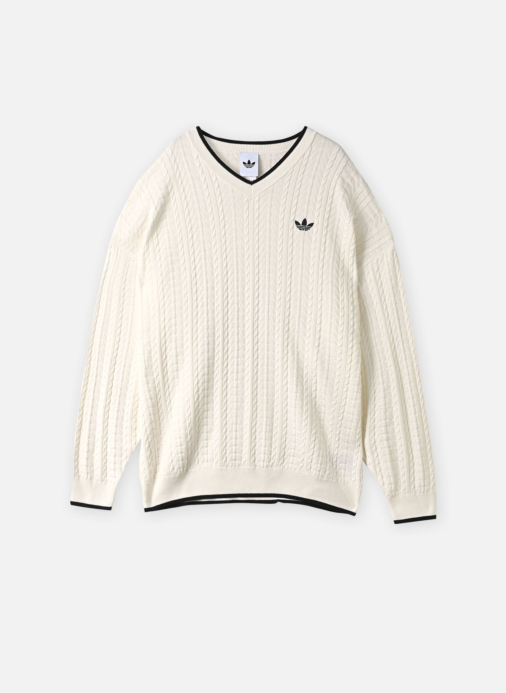 Sweats KNIT CRW homme blanc adidas originals Sweats KNIT CRW homme blanc cloud white