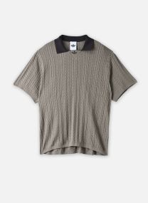 Polos KNIT FTBL JSY homme gris adidas originals Polos KNIT FTBL JSY homme gris silver pebble