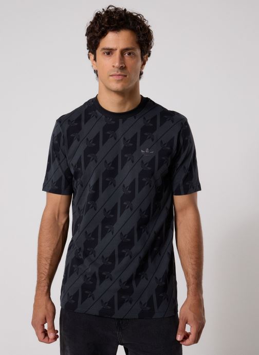 adidas originals T-shirts MONOGRAM AOP TE heren zwart