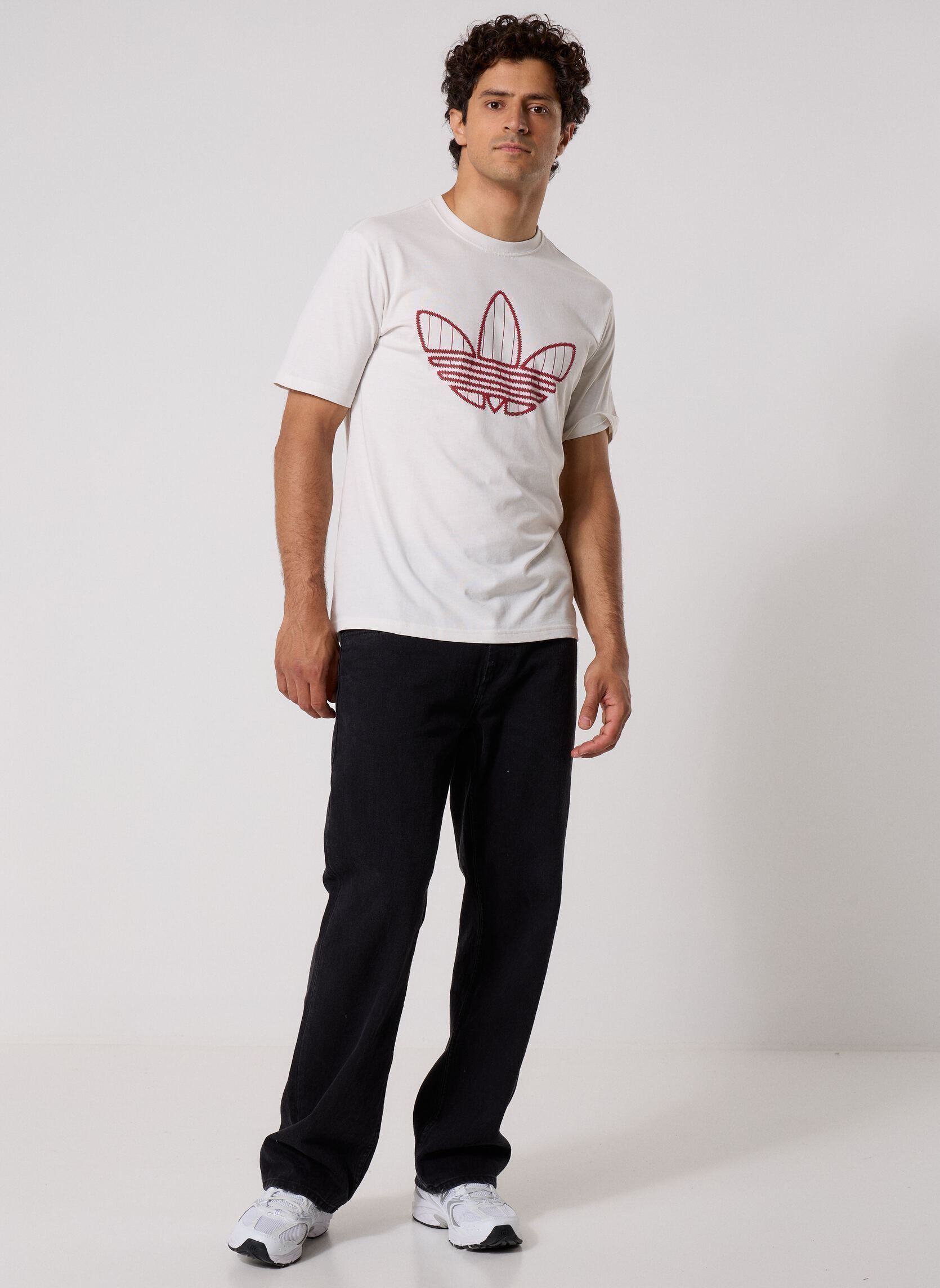 T-shirts TREFOIL INFILL heren wit adidas originals T-shirts TREFOIL INFILL heren wit cloud white