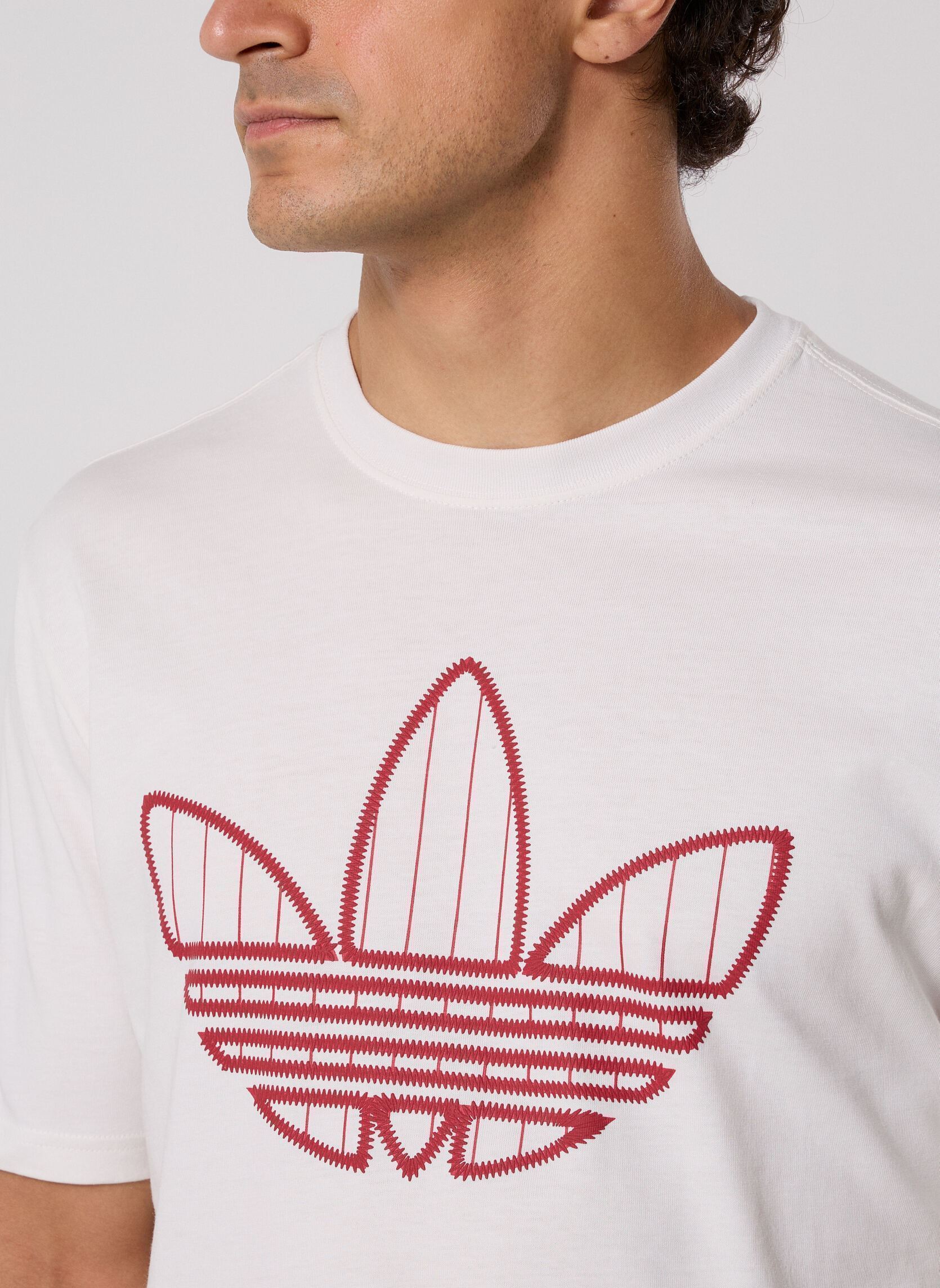 T-shirts TREFOIL INFILL heren wit adidas originals T-shirts TREFOIL INFILL heren wit cloud white