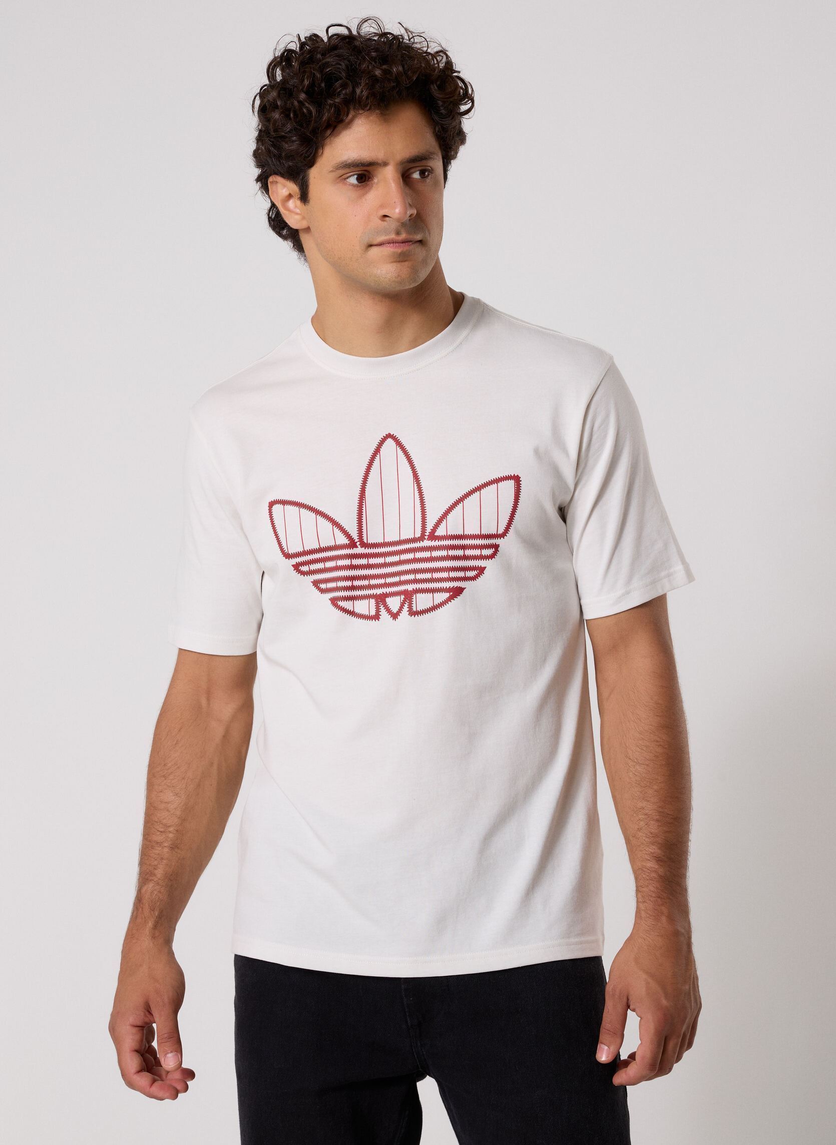 T-shirts TREFOIL INFILL heren wit adidas originals T-shirts TREFOIL INFILL heren wit cloud white
