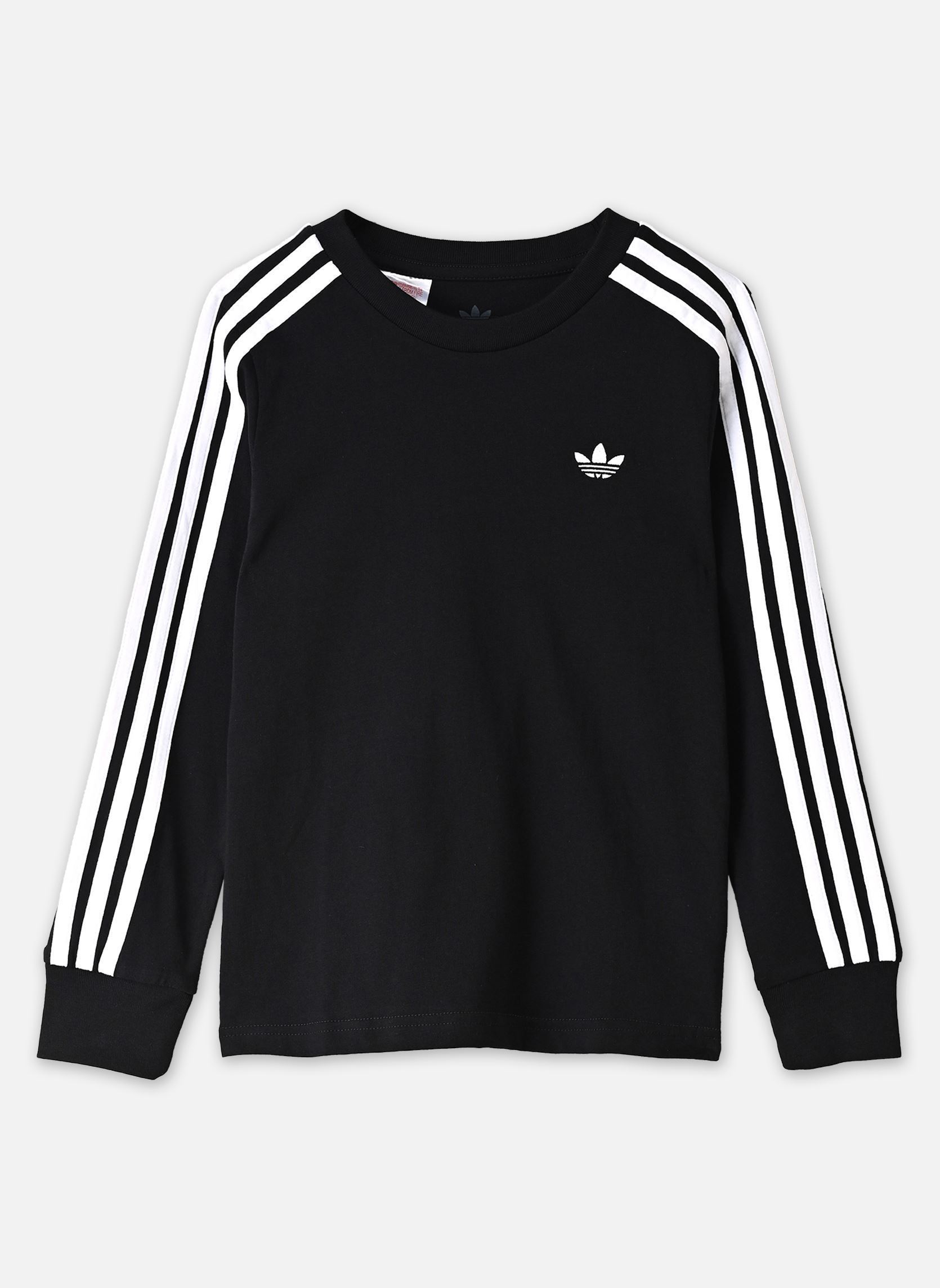 Tee-shirts 3 STRIPE LS noir adidas originals Tee-shirts 3 STRIPE LS noir black
