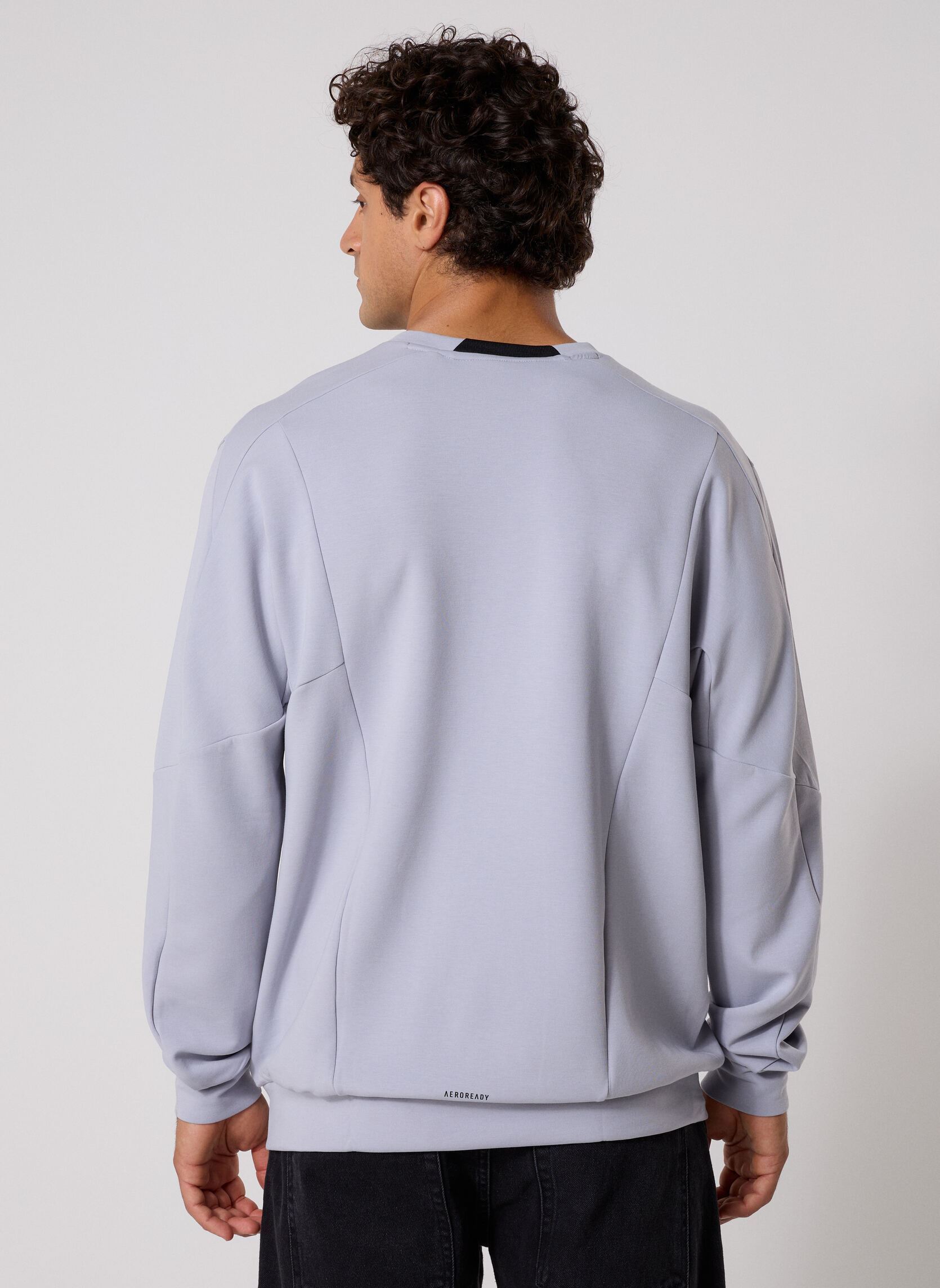 Sweats D4T CREW SWEATS homme bleu adidas sportswear Sweats D4T CREW SWEATS homme bleu halo silver