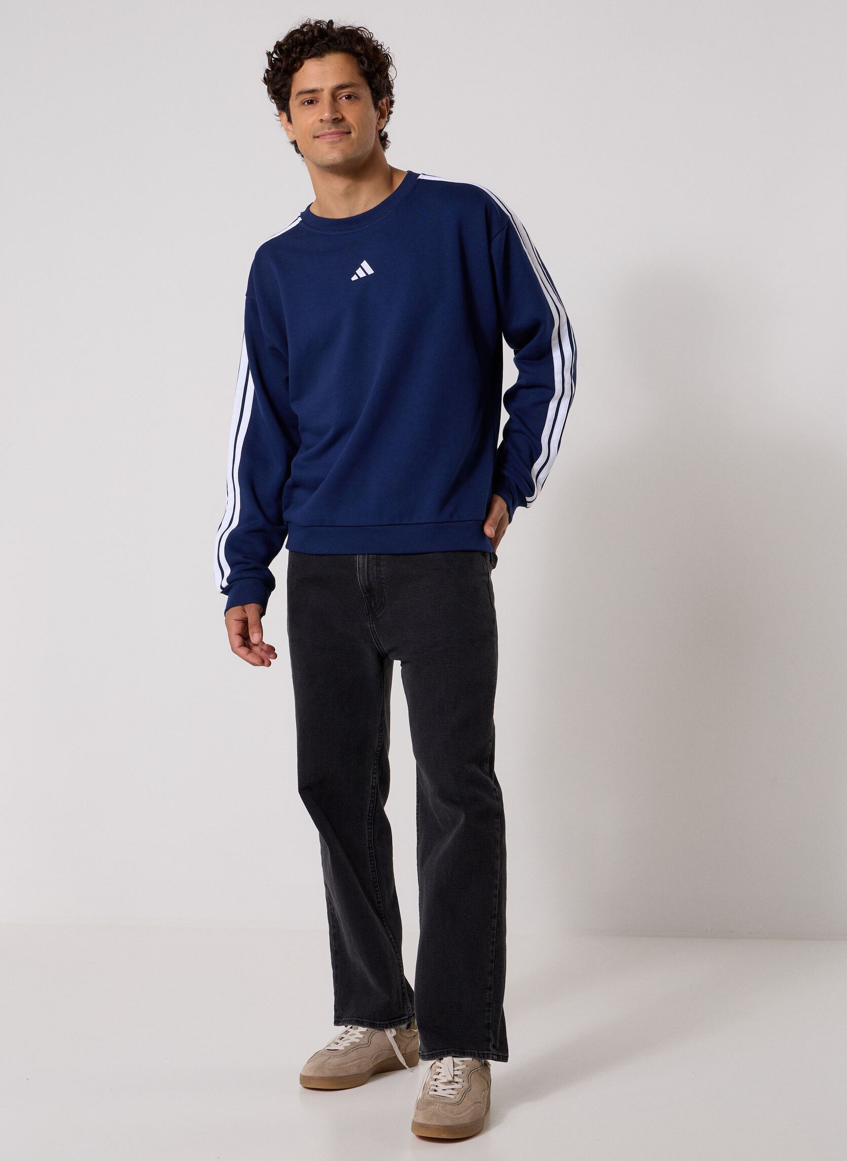 Tee-shirts M 3S FL SWT homme marine adidas sportswear Tee-shirts M 3S FL SWT homme marine team navy blue 2