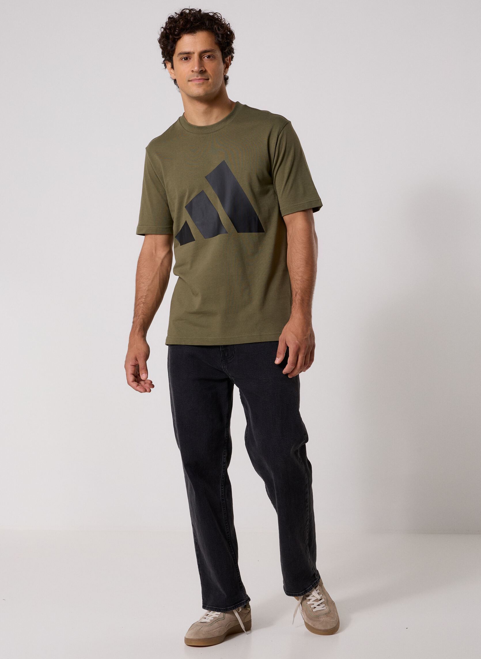 Tee-shirts M BIG LOGO SJ TEE homme kaki adidas sportswear Tee-shirts M BIG LOGO SJ TEE homme kaki olive strata