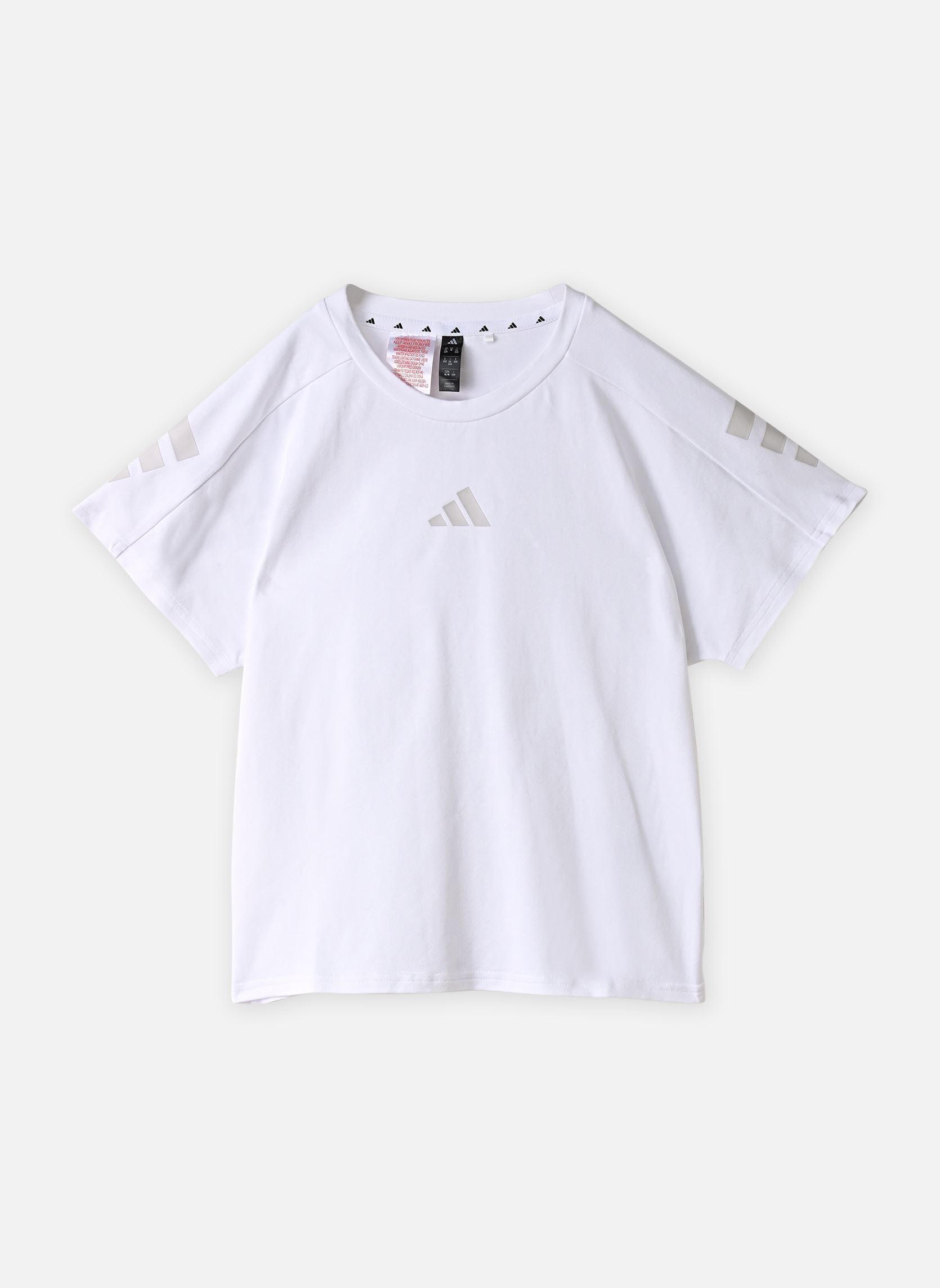 Tee-shirts JG FI 3S TEE fille blanc adidas sportswear Tee-shirts JG FI 3S TEE fille blanc white