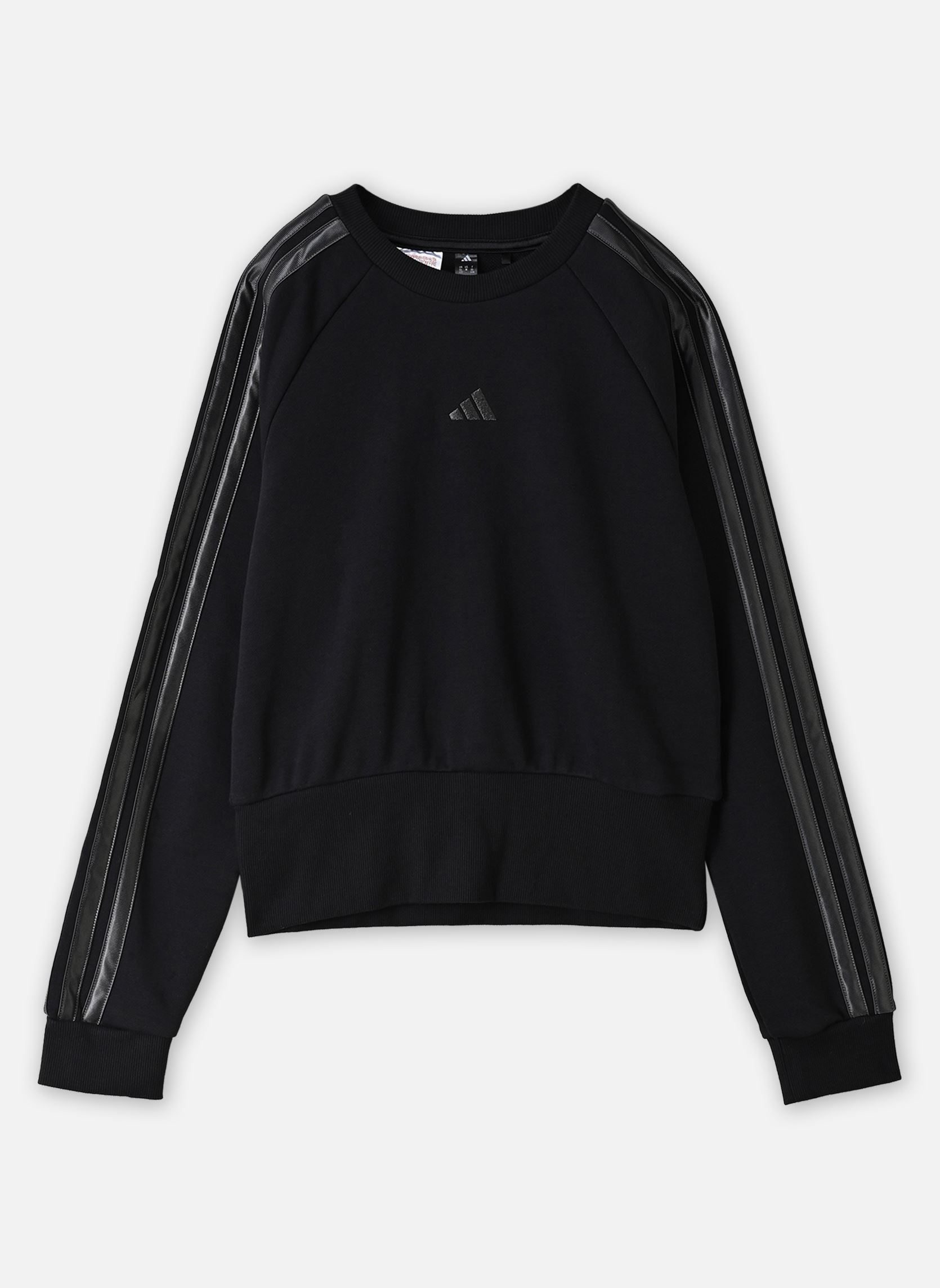 Tee-shirts JG SATIN SWEAT fille noir adidas sportswear Tee-shirts JG SATIN SWEAT fille noir black