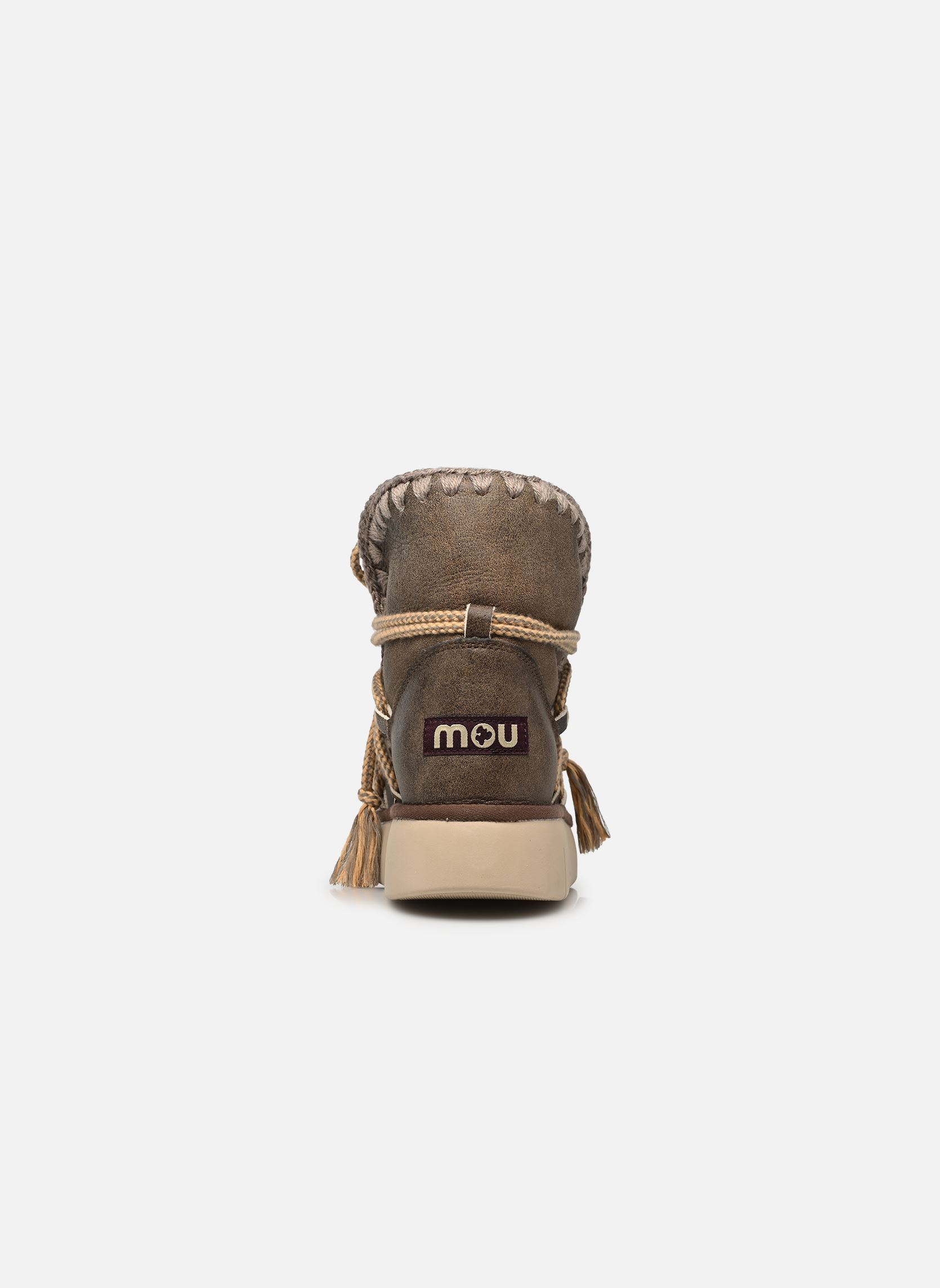 Gevoerde enkellaarsjes Bounce Boot Scoubidoo Lace Sp dames bruin MOU Gevoerde enkellaarsjes Bounce Boot Scoubidoo Lace Sp dames bruin VINTAGE DARK BROWN