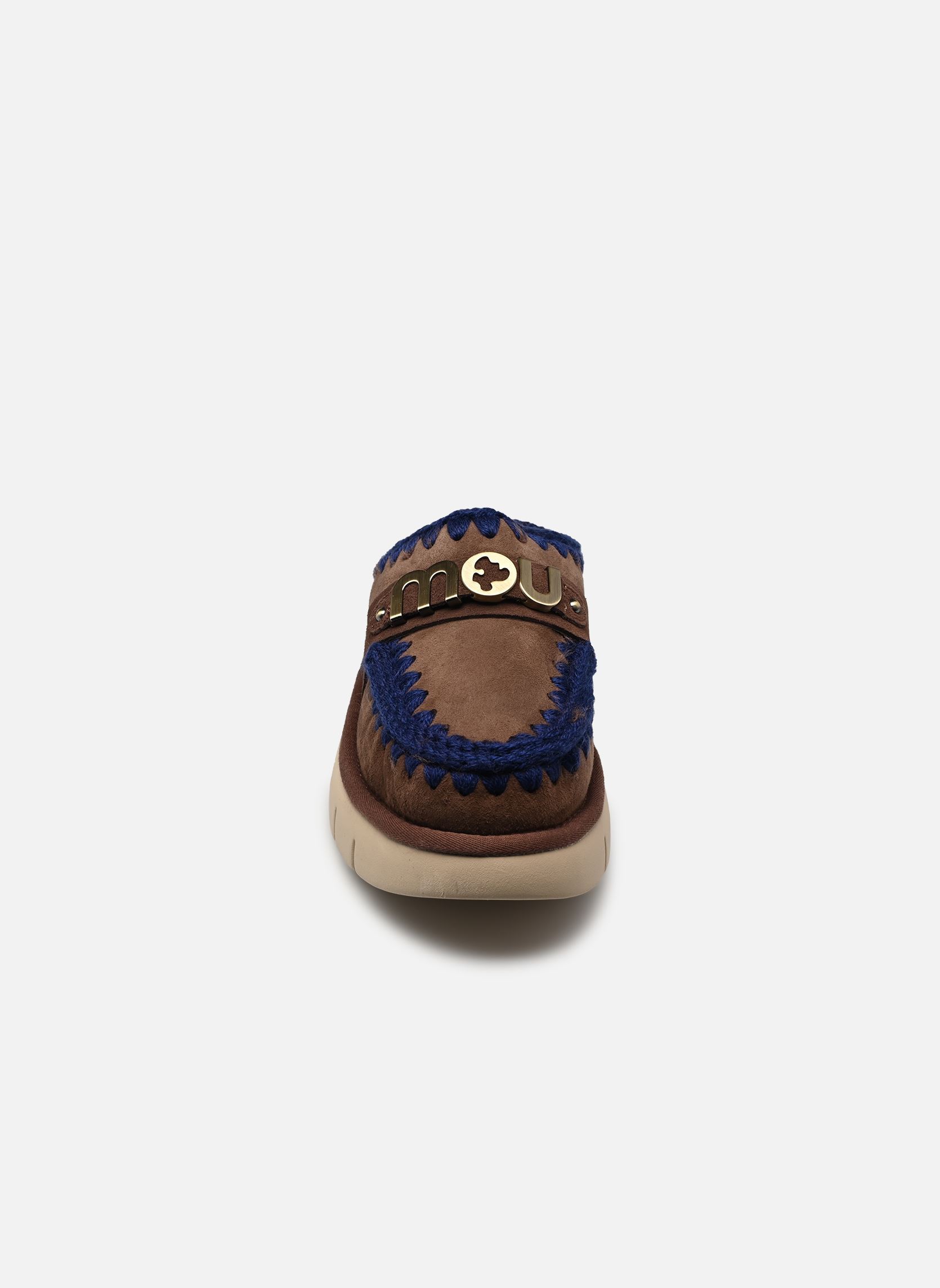 Pantoletten und Clogs Bounce Clog Metal Logo damen braun MOU Pantoletten und Clogs Bounce Clog Metal Logo damen braun BROWN PEPPER