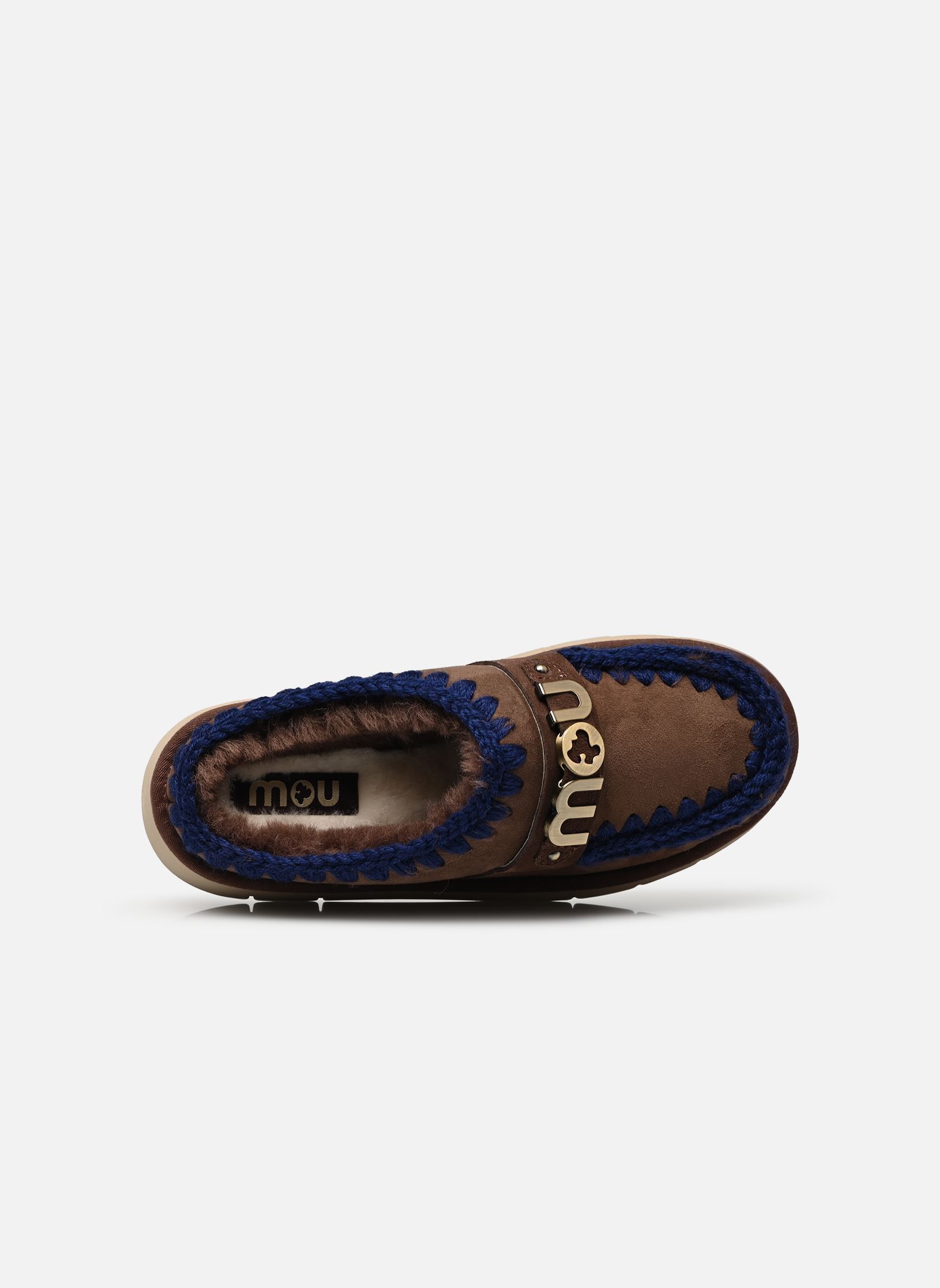 Pantoletten und Clogs Bounce Clog Metal Logo damen braun MOU Pantoletten und Clogs Bounce Clog Metal Logo damen braun BROWN PEPPER