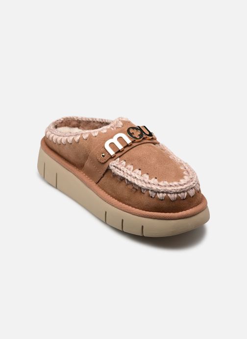 MOU Pantoletten und Clogs Bounce Clog Metal Logo damen braun