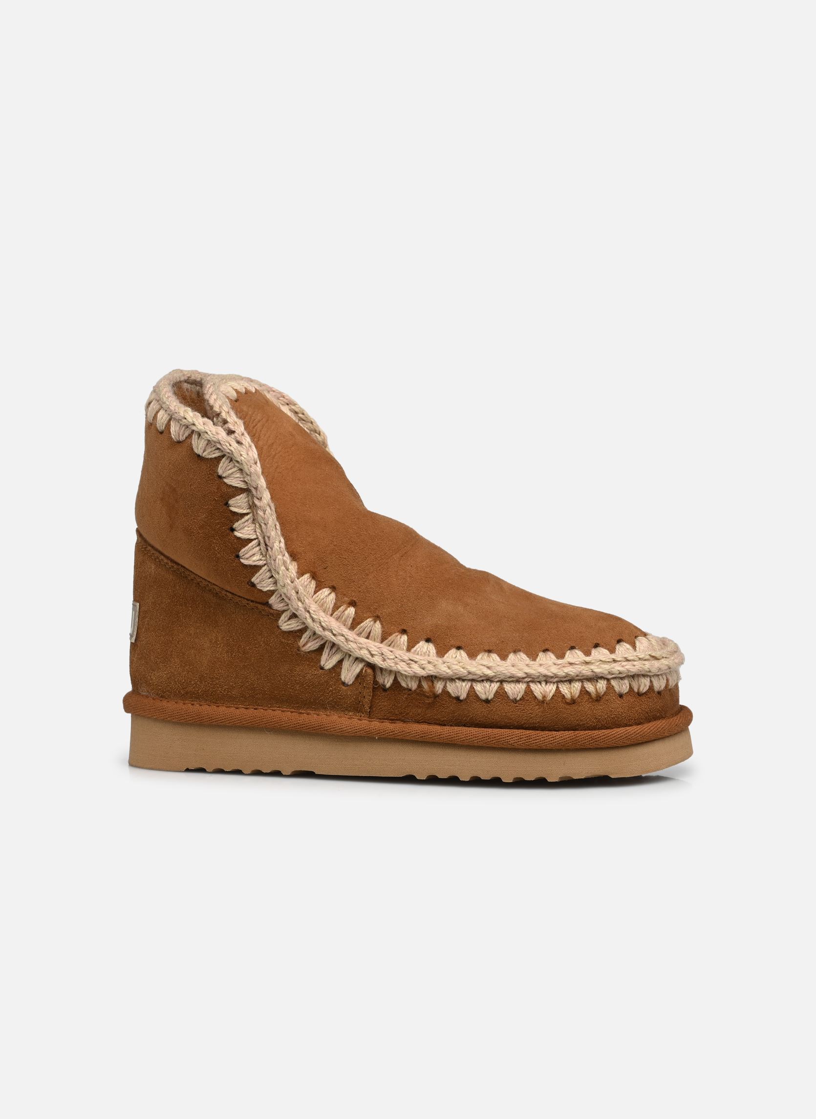 Gevoerde enkellaarsjes Eskimo 18 dames bruin MOU Gevoerde enkellaarsjes Eskimo 18 dames bruin COGNAC