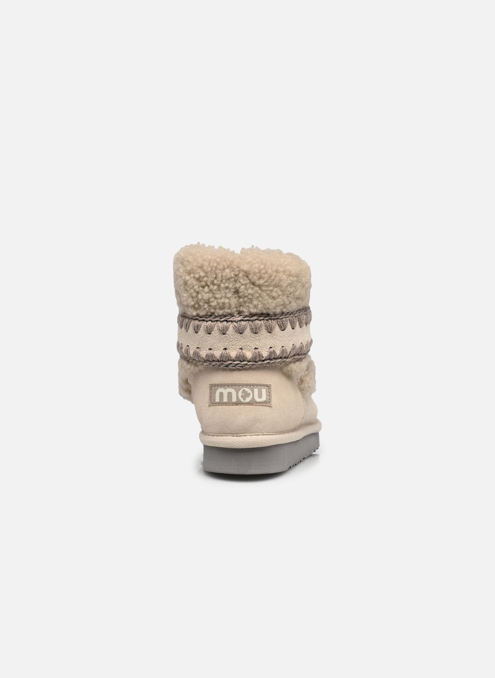 Gevoerde enkellaarsjes Eskimo 18 Curly Sheepskin dames beige MOU Gevoerde enkellaarsjes Eskimo 18 Curly Sheepskin dames beige CHALK