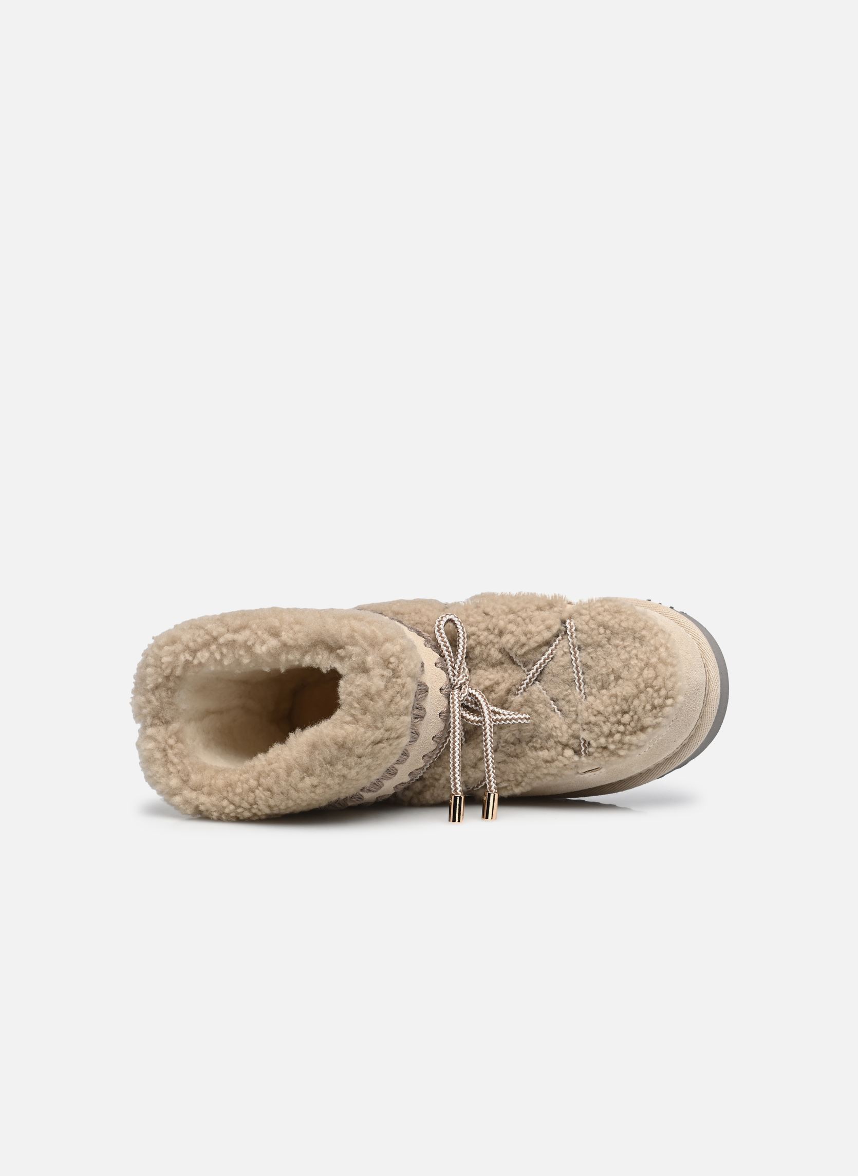 Gevoerde enkellaarsjes Eskimo 18 Curly Sheepskin dames beige MOU Gevoerde enkellaarsjes Eskimo 18 Curly Sheepskin dames beige CHALK
