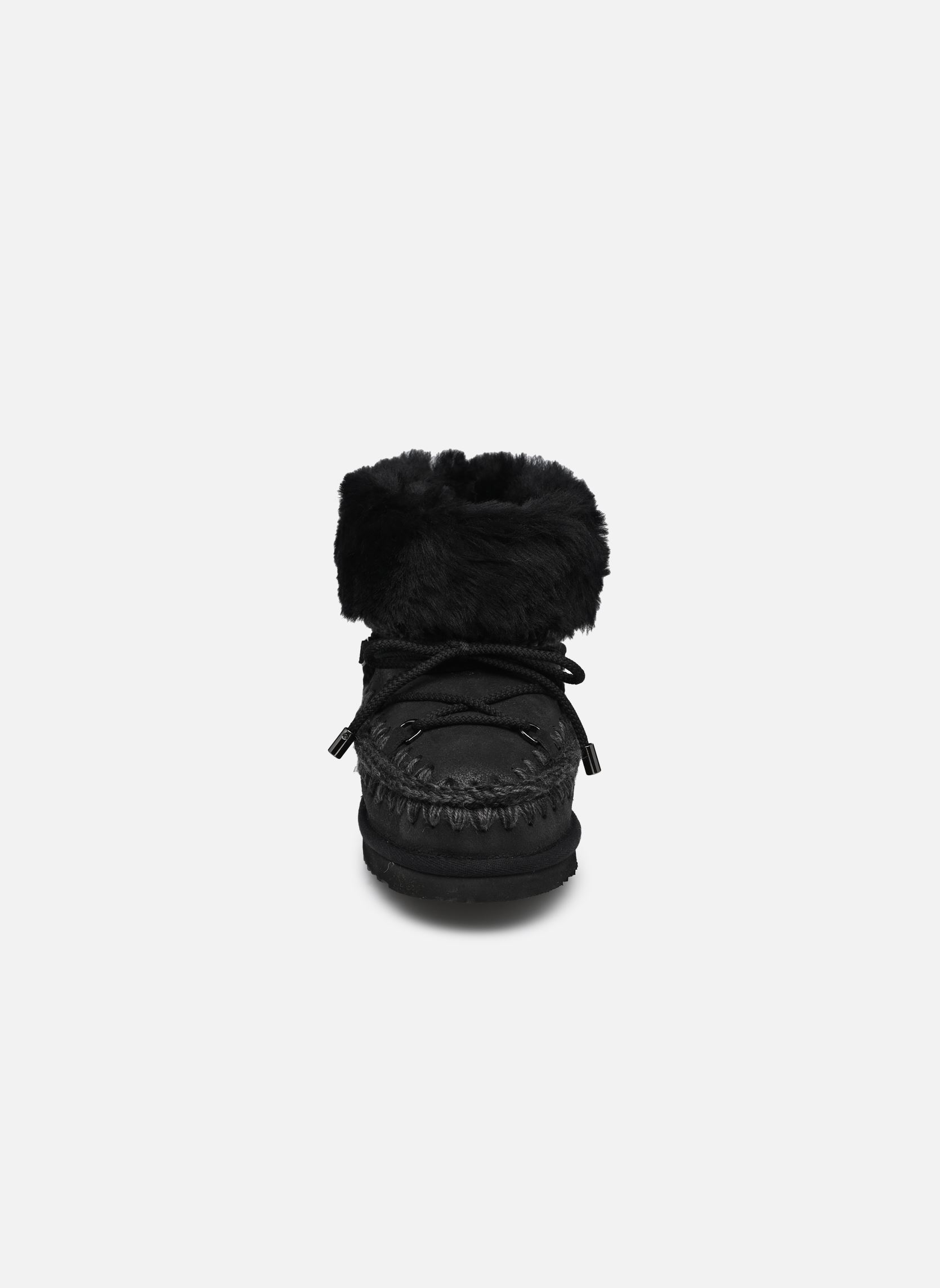 Gevoerde enkellaarsjes Eskimo 24 Fur Cuff dames zwart MOU Gevoerde enkellaarsjes Eskimo 24 Fur Cuff dames zwart CRACKED BLACK/GREY