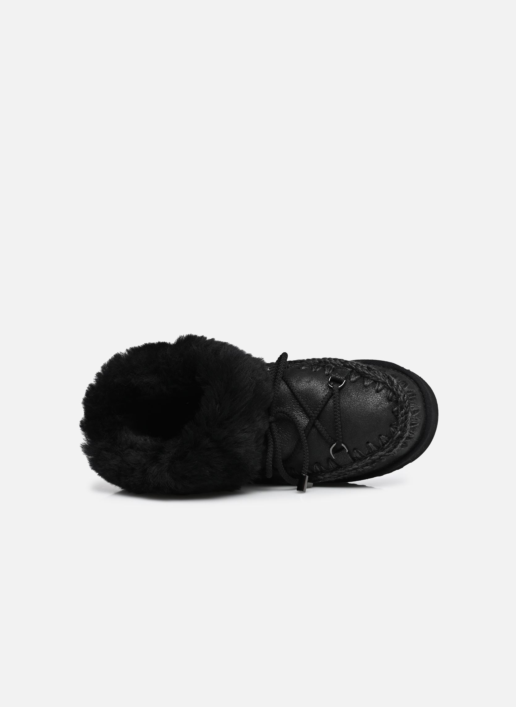 Gevoerde enkellaarsjes Eskimo 24 Fur Cuff dames zwart MOU Gevoerde enkellaarsjes Eskimo 24 Fur Cuff dames zwart CRACKED BLACK/GREY