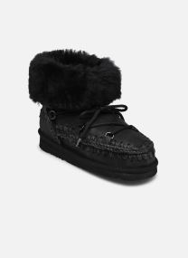 Gevoerde enkellaarsjes Eskimo 24 Fur Cuff dames zwart MOU Gevoerde enkellaarsjes Eskimo 24 Fur Cuff dames zwart CRACKED BLACK/GREY