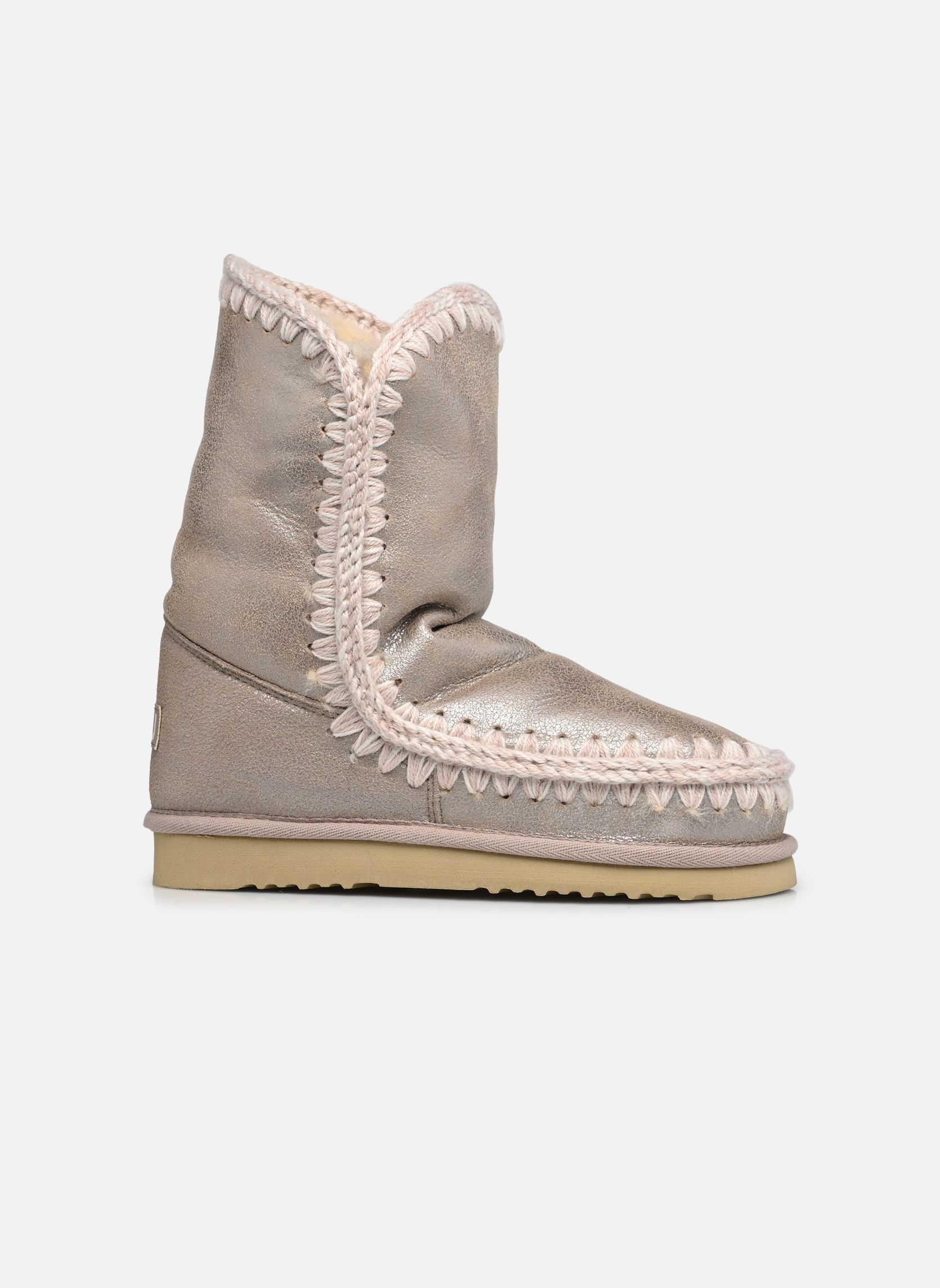 Gevoerde enkellaarsjes Eskimo Boot 24 Cm dames grijs MOU Gevoerde enkellaarsjes Eskimo Boot 24 Cm dames grijs STONE METALLIC