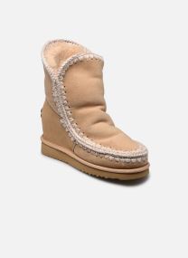 Gevoerde enkellaarsjes Eskimo Compensée Inner Wedge Short dames beige