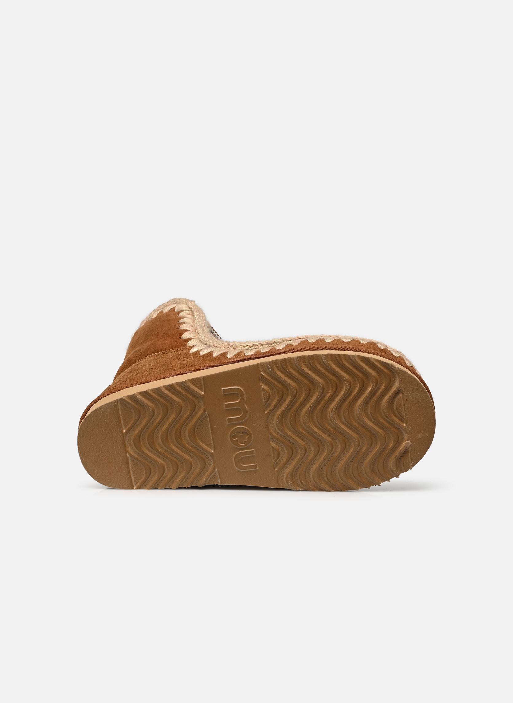 Gevoerde enkellaarsjes Eskimo Scoubidoo Lace dames bruin MOU Gevoerde enkellaarsjes Eskimo Scoubidoo Lace dames bruin COGNAC