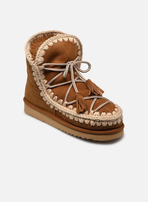 MOU Gevoerde enkellaarsjes Eskimo Scoubidoo Lace dames bruin