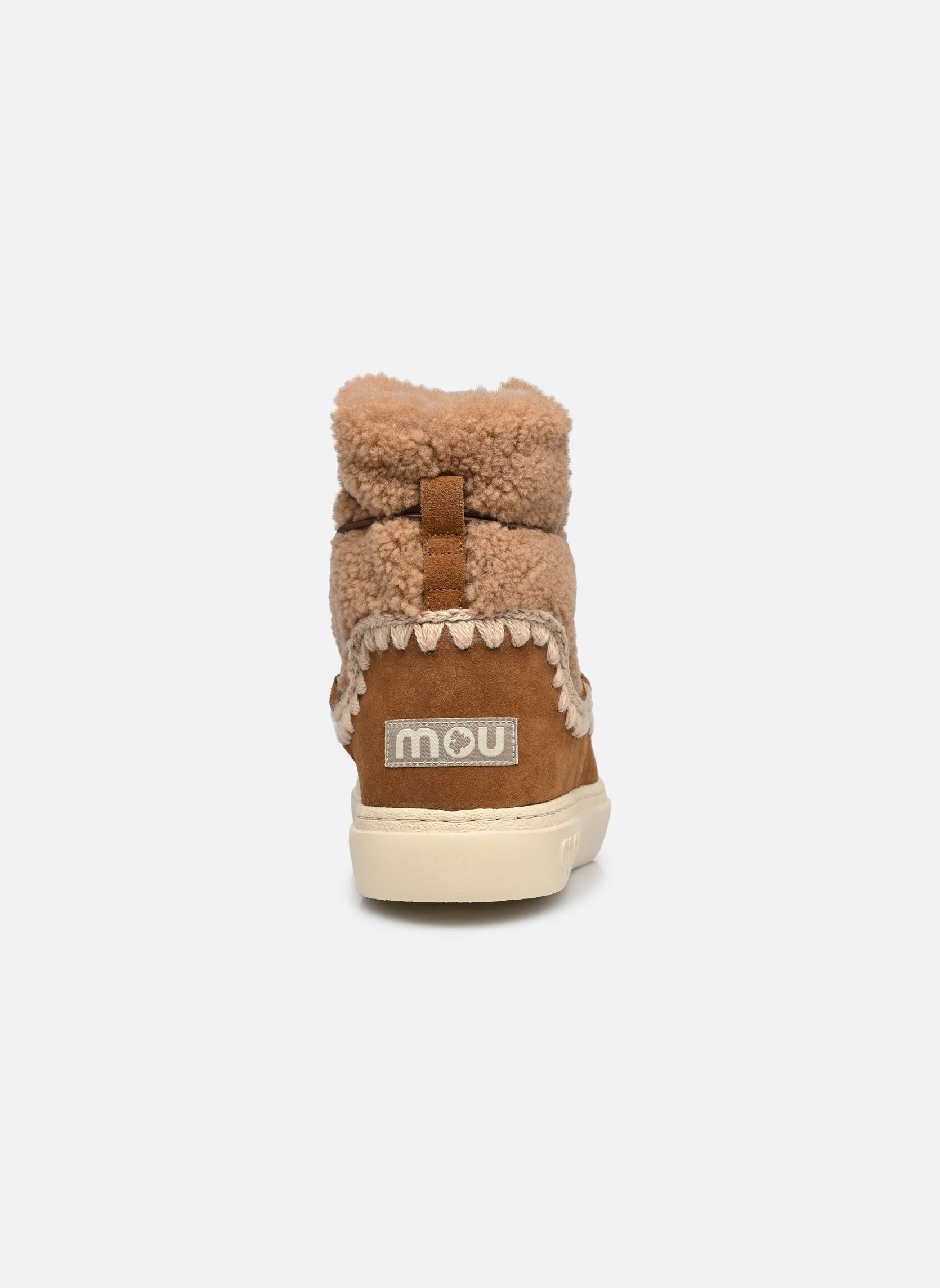 Gevoerde enkellaarsjes Eskimo Sneaker Bold Scoub Lace dames bruin MOU Gevoerde enkellaarsjes Eskimo Sneaker Bold Scoub Lace dames bruin COGNAC