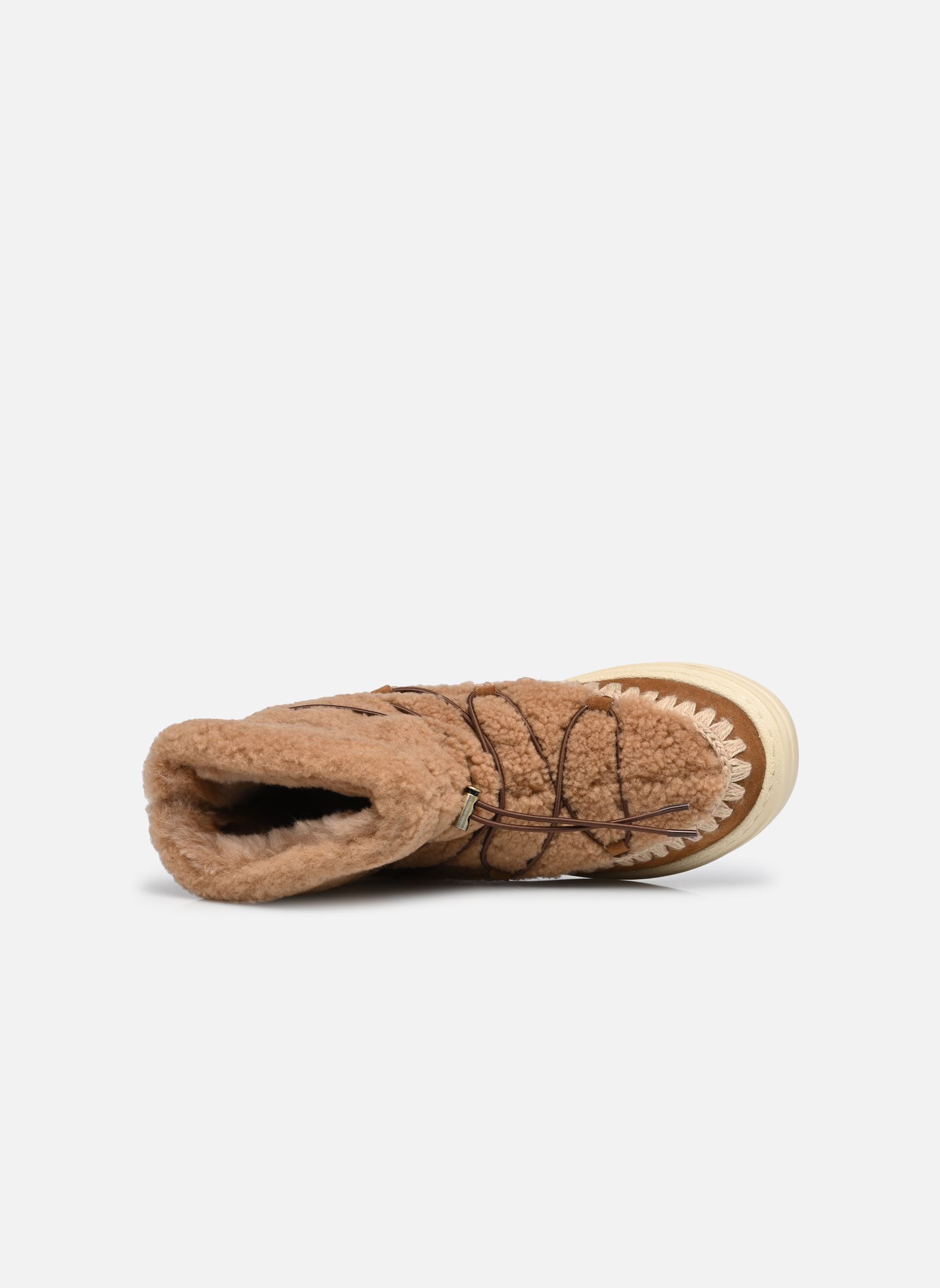 Gevoerde enkellaarsjes Eskimo Sneaker Bold Scoub Lace dames bruin MOU Gevoerde enkellaarsjes Eskimo Sneaker Bold Scoub Lace dames bruin COGNAC
