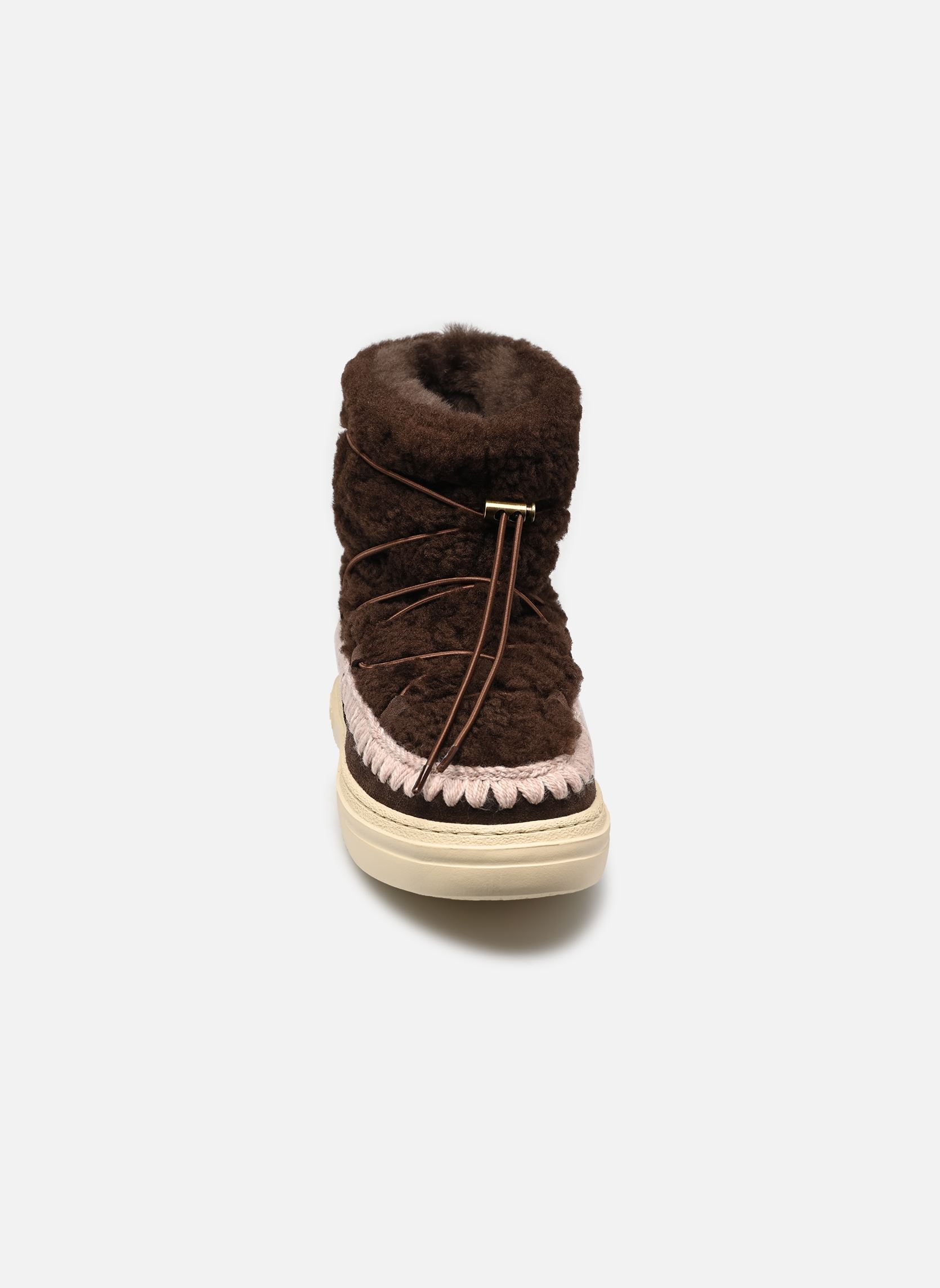 Gevoerde enkellaarsjes Eskimo Sneaker Bold Scoub Lace dames bruin MOU Gevoerde enkellaarsjes Eskimo Sneaker Bold Scoub Lace dames bruin MOCHA