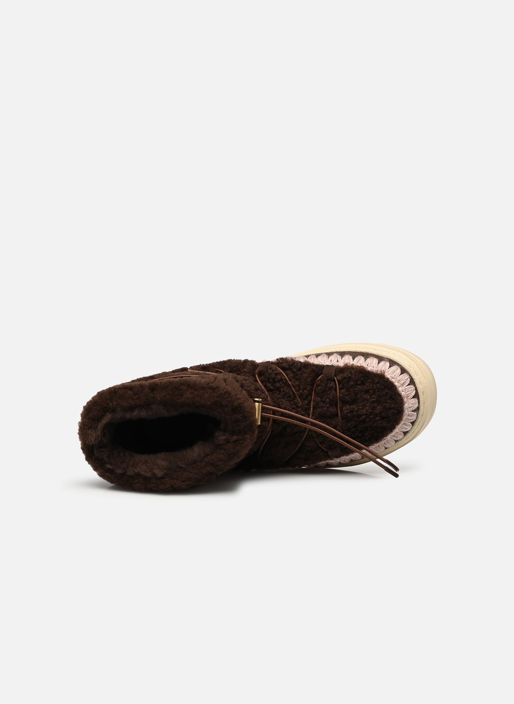 Gevoerde enkellaarsjes Eskimo Sneaker Bold Scoub Lace dames bruin MOU Gevoerde enkellaarsjes Eskimo Sneaker Bold Scoub Lace dames bruin MOCHA