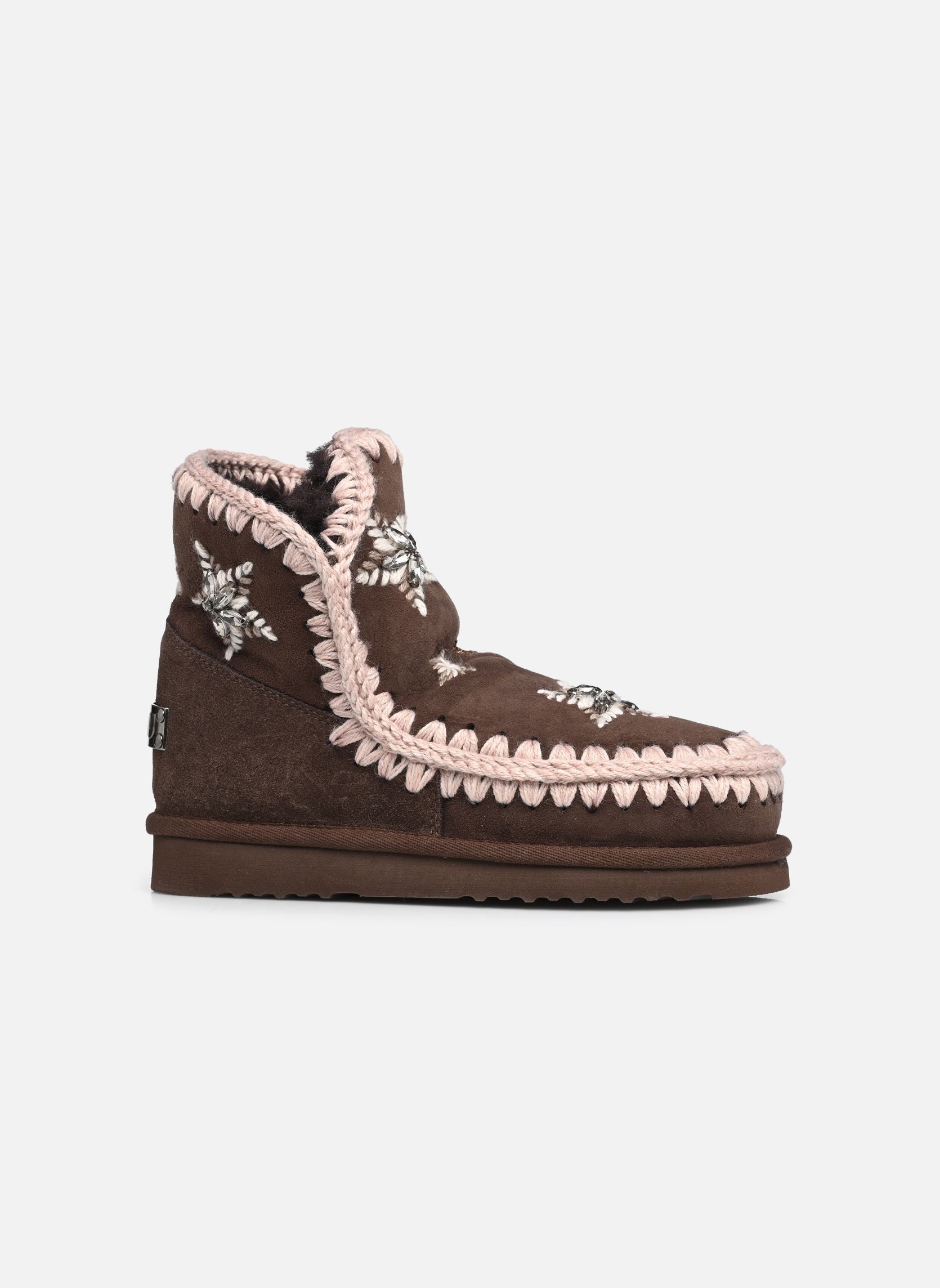Gevoerde enkellaarsjes Eskimo Wool Stars&Rhinestones dames bruin MOU Gevoerde enkellaarsjes Eskimo Wool Stars&Rhinestones dames bruin MOCHA