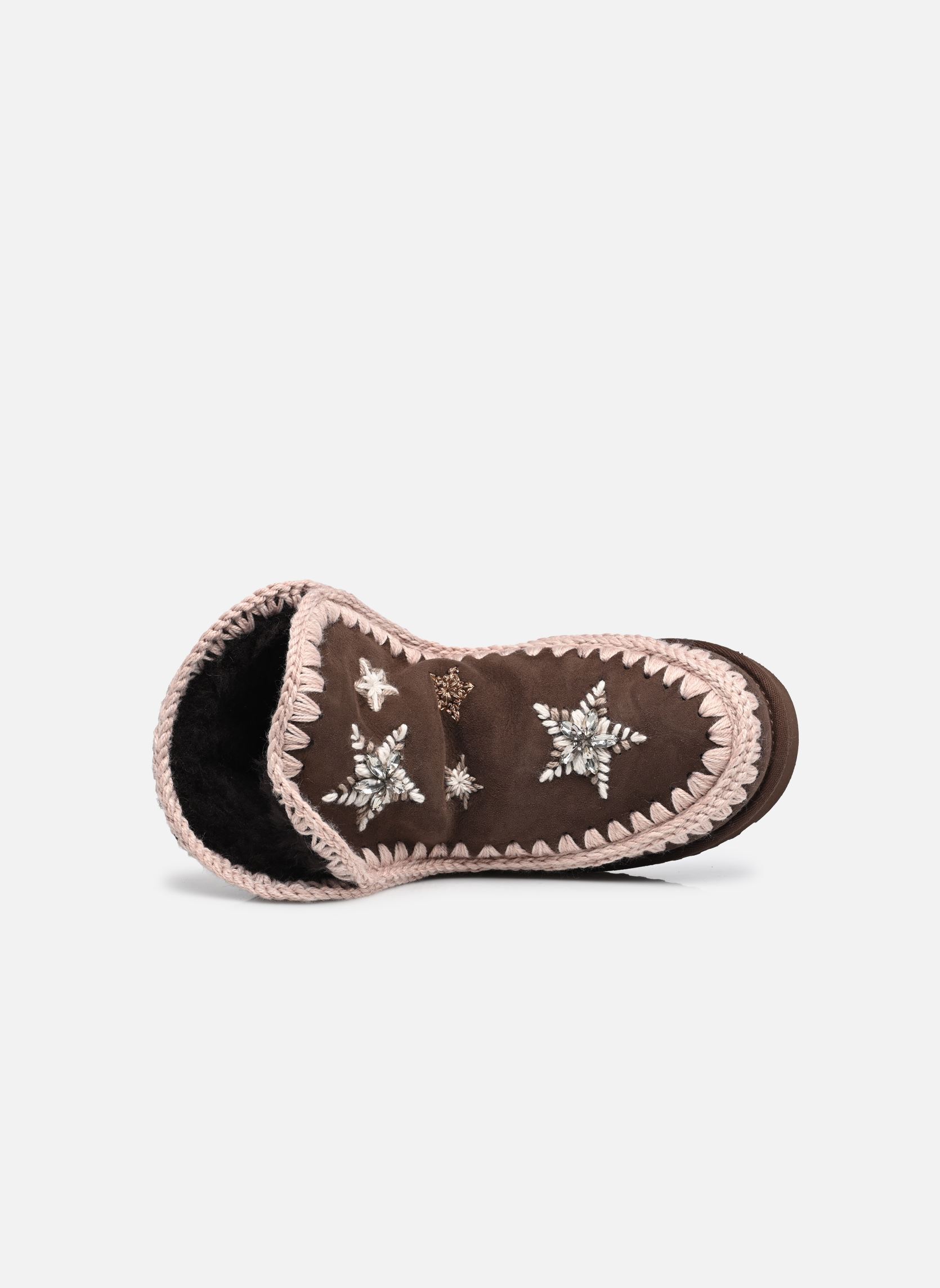 Gevoerde enkellaarsjes Eskimo Wool Stars&Rhinestones dames bruin MOU Gevoerde enkellaarsjes Eskimo Wool Stars&Rhinestones dames bruin MOCHA