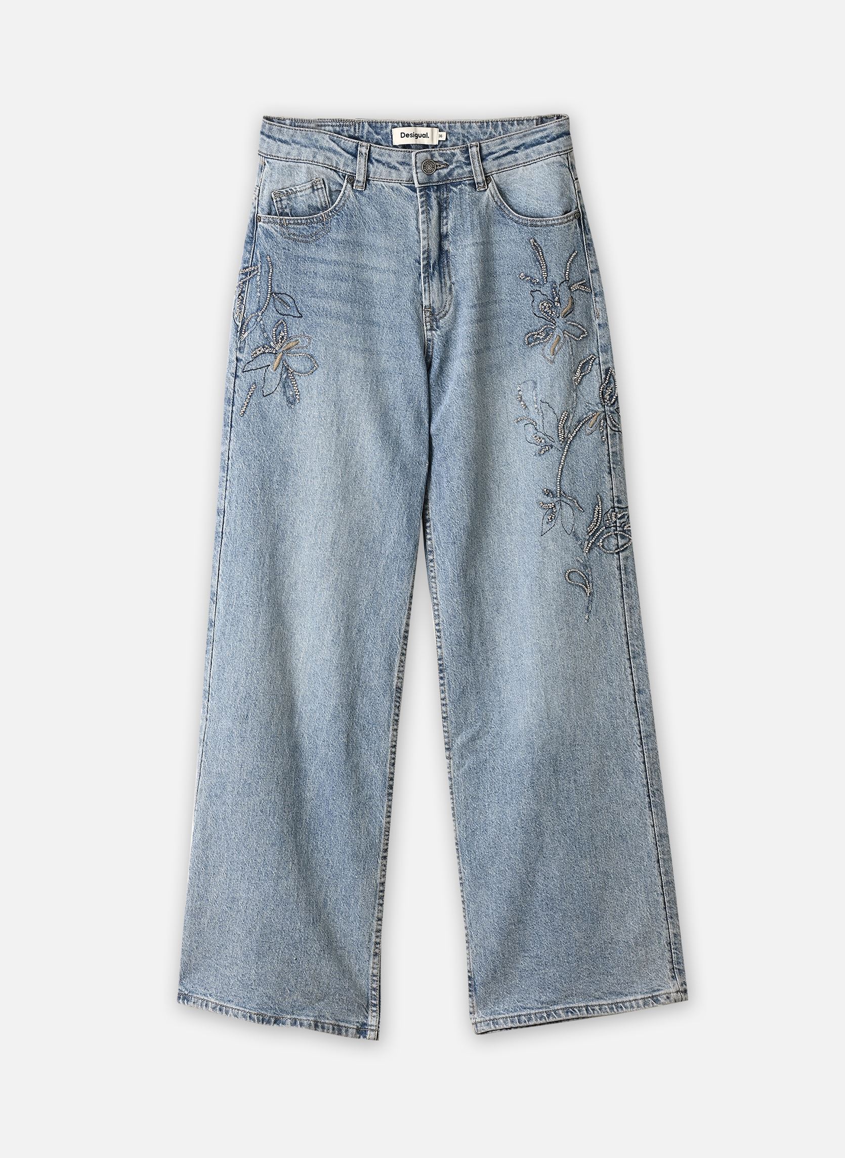 Weite Jeans Denim Fairy damen blau Desigual Weite Jeans Denim Fairy damen blau DENIM LIGHT WASH