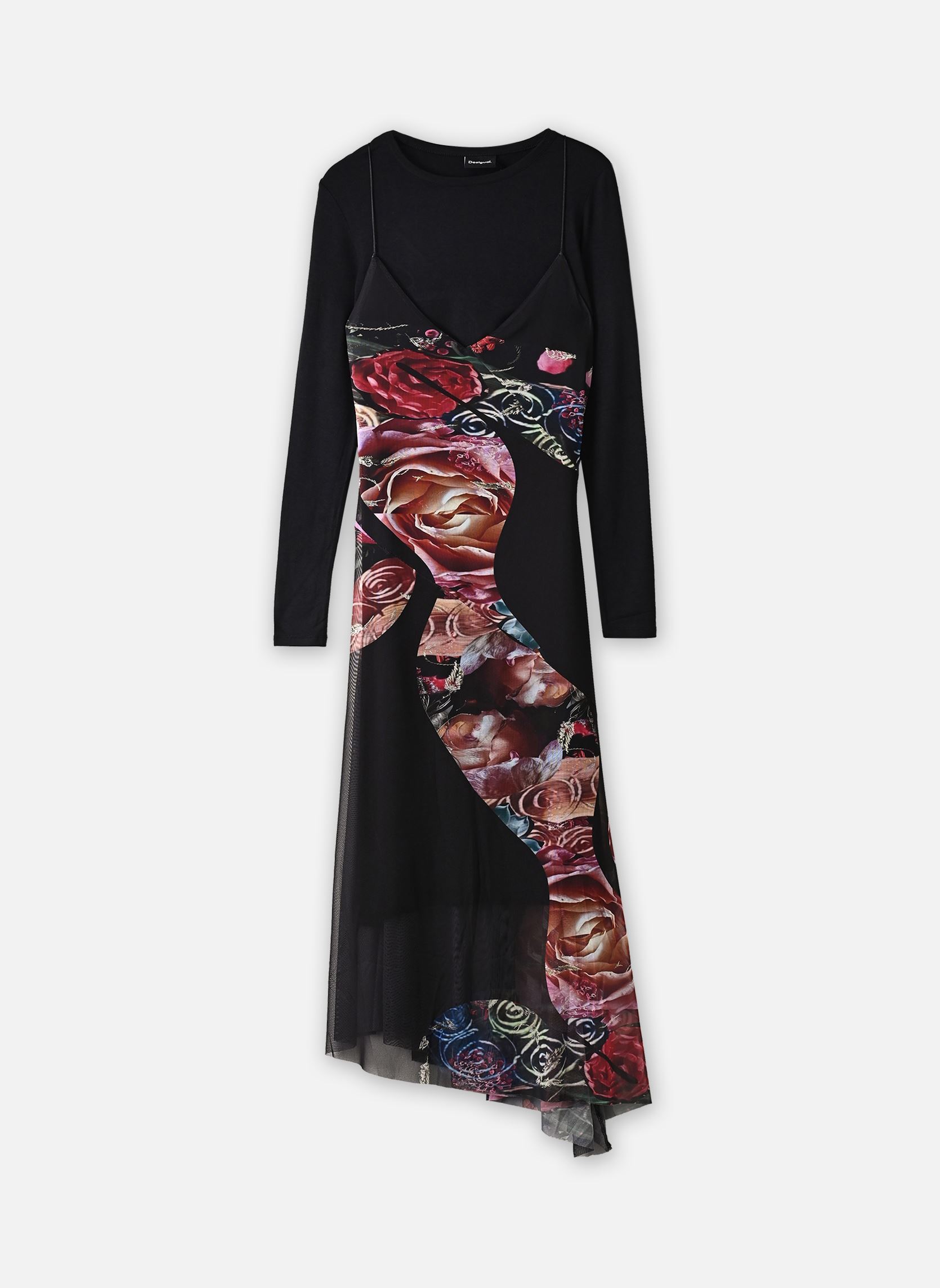 Kleider Dress Flowers Lacroix damen schwarz Desigual Kleider Dress Flowers Lacroix damen schwarz BLACK