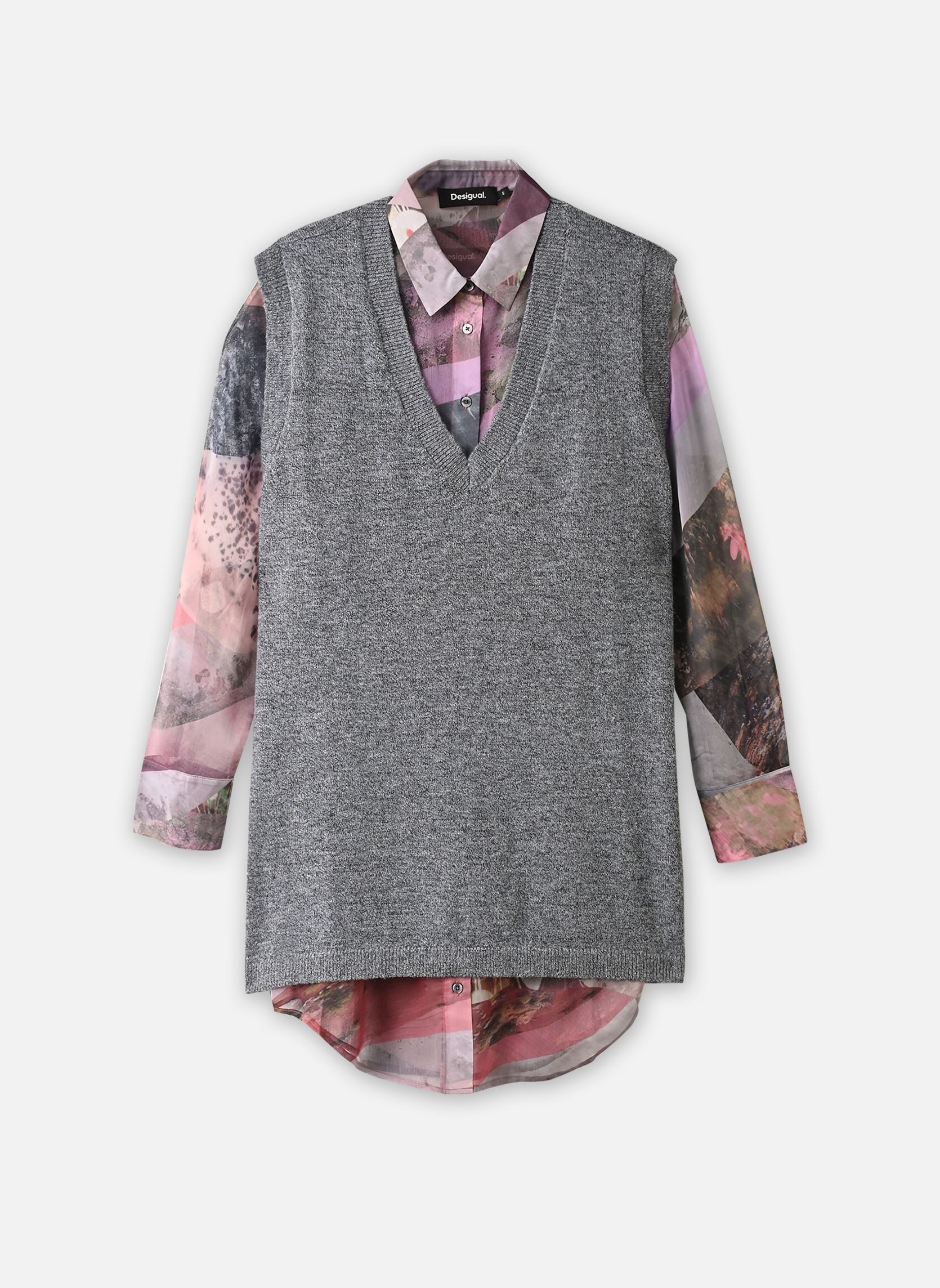 Kleider Dress Nantes damen grau Desigual Kleider Dress Nantes damen grau WOLF GREY