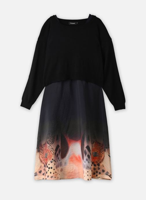 Desigual Lange Kleider Dress Pointillism damen schwarz