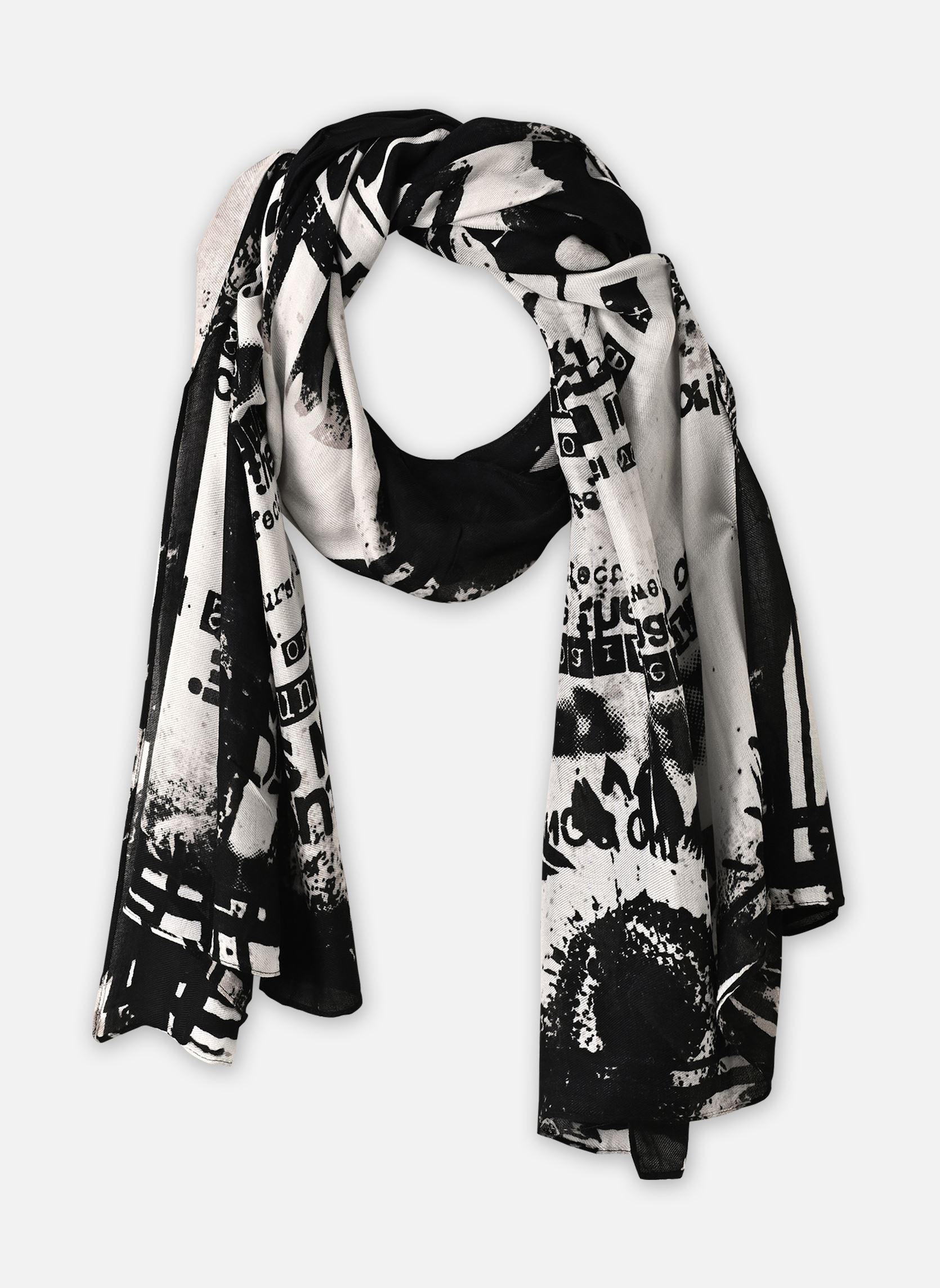Foulards Foulard Lettering femme blanc Desigual Foulards Foulard Lettering femme blanc BEIGE CRUDE