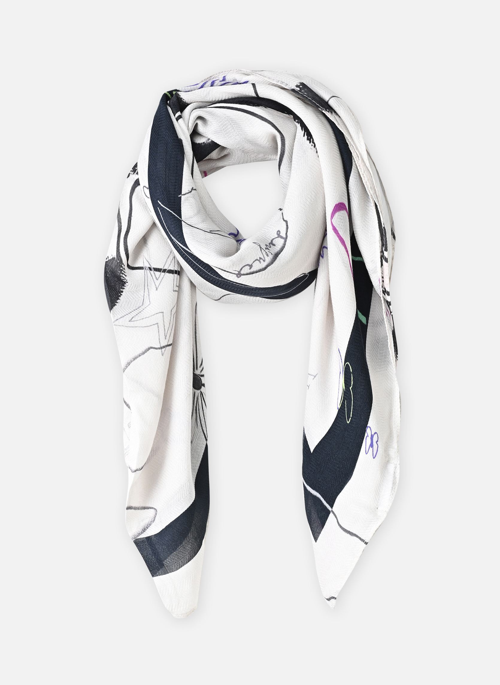 Sjaals Foulard Lyra dames meerkleurig Desigual Sjaals Foulard Lyra dames meerkleurig BEIGE CRUDE