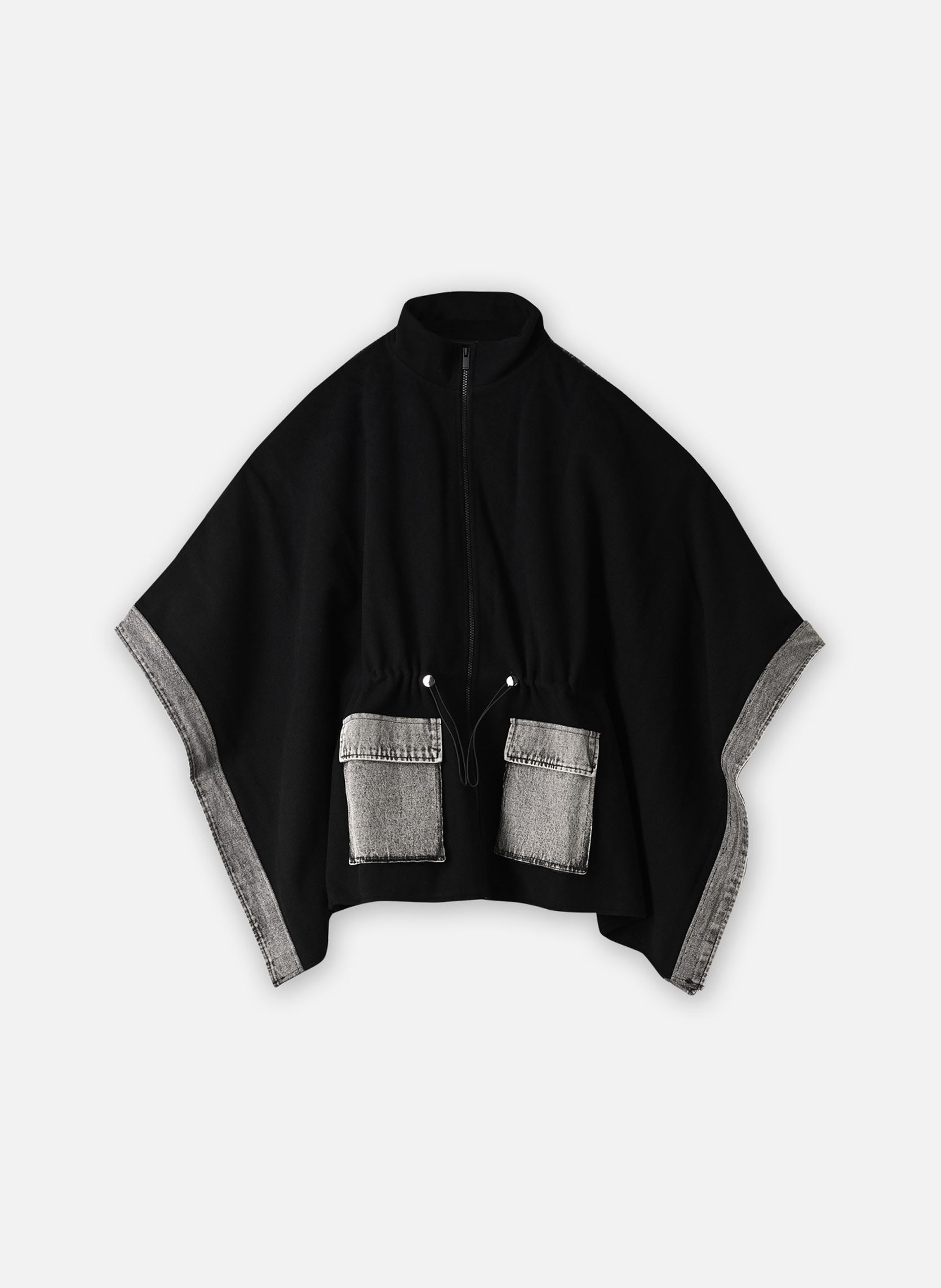 Manteaux Poncho Denim Aldama Grey femme noir Desigual Manteaux Poncho Denim Aldama Grey femme noir BLACK