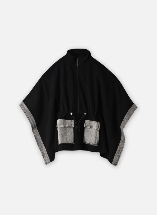 Desigual Manteaux Poncho Denim Aldama Grey femme noir