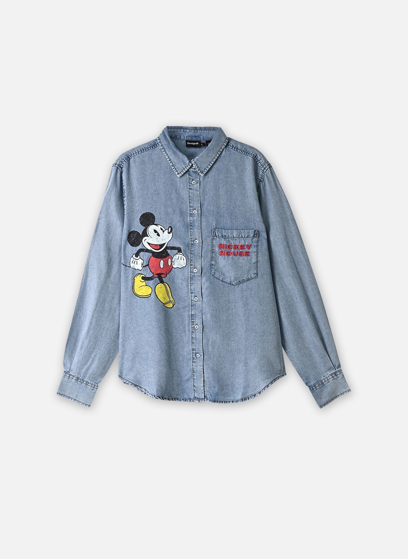 Hemden Shirt Mickey damen blau Desigual Hemden Shirt Mickey damen blau DENIM MEDIUM WASH