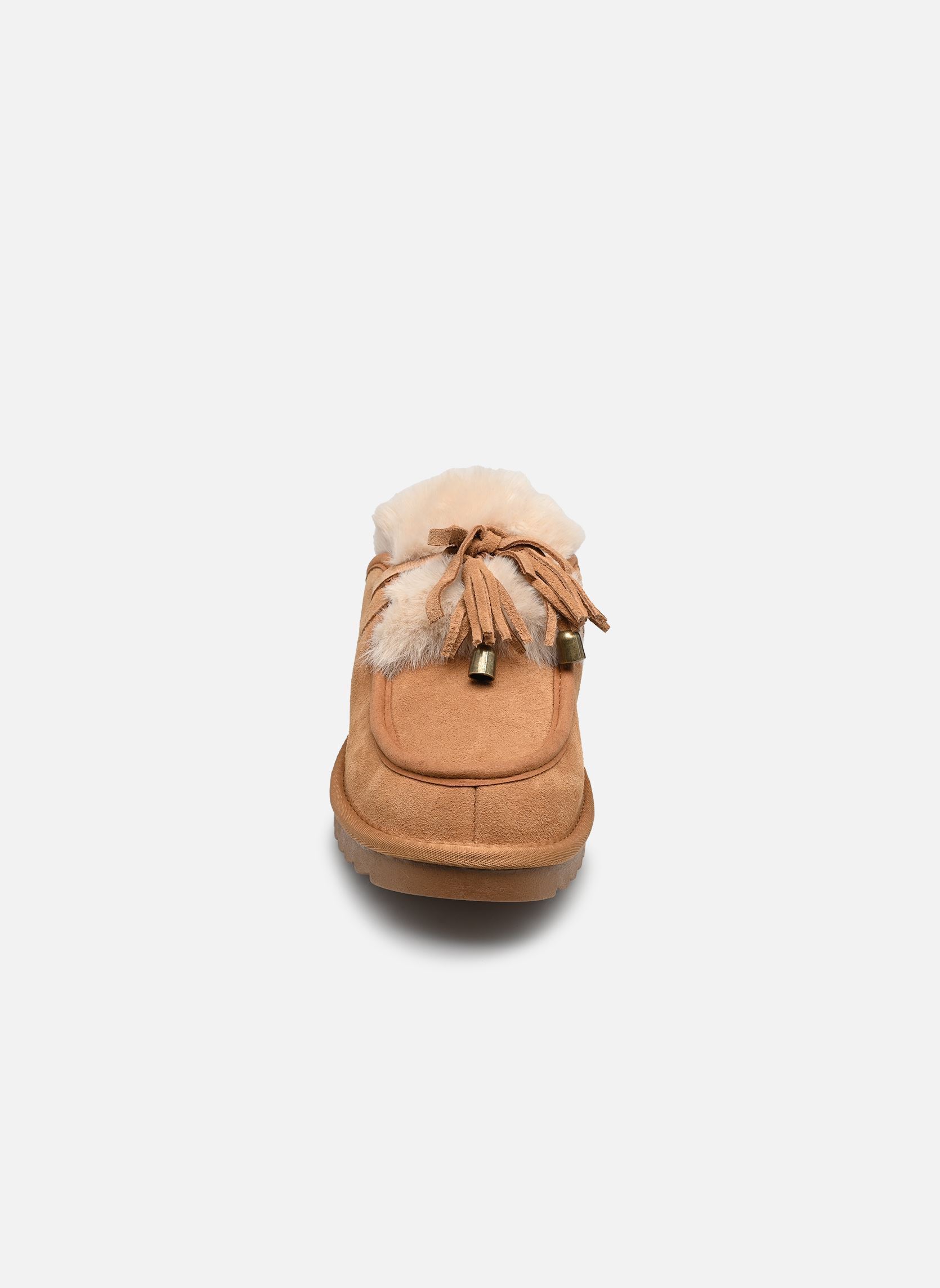 Pantoletten Cow suede sabot damen braun Colors of California Pantoletten Cow suede sabot damen braun TAN