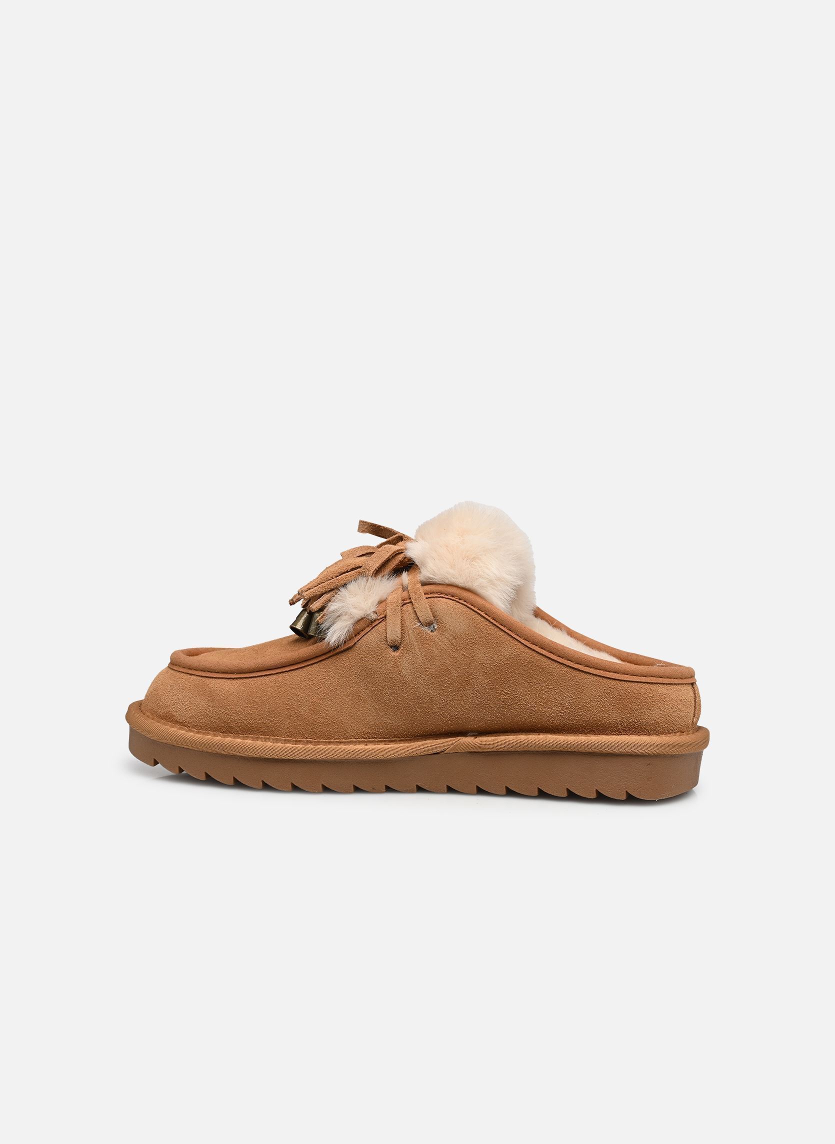 Pantoletten Cow suede sabot damen braun Colors of California Pantoletten Cow suede sabot damen braun TAN