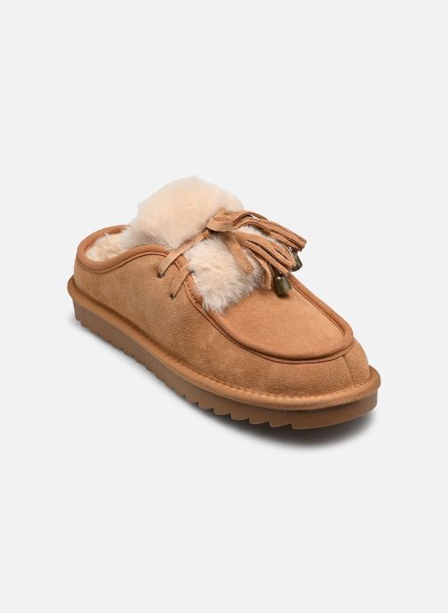 Colors of California Pantoletten Cow suede sabot damen braun